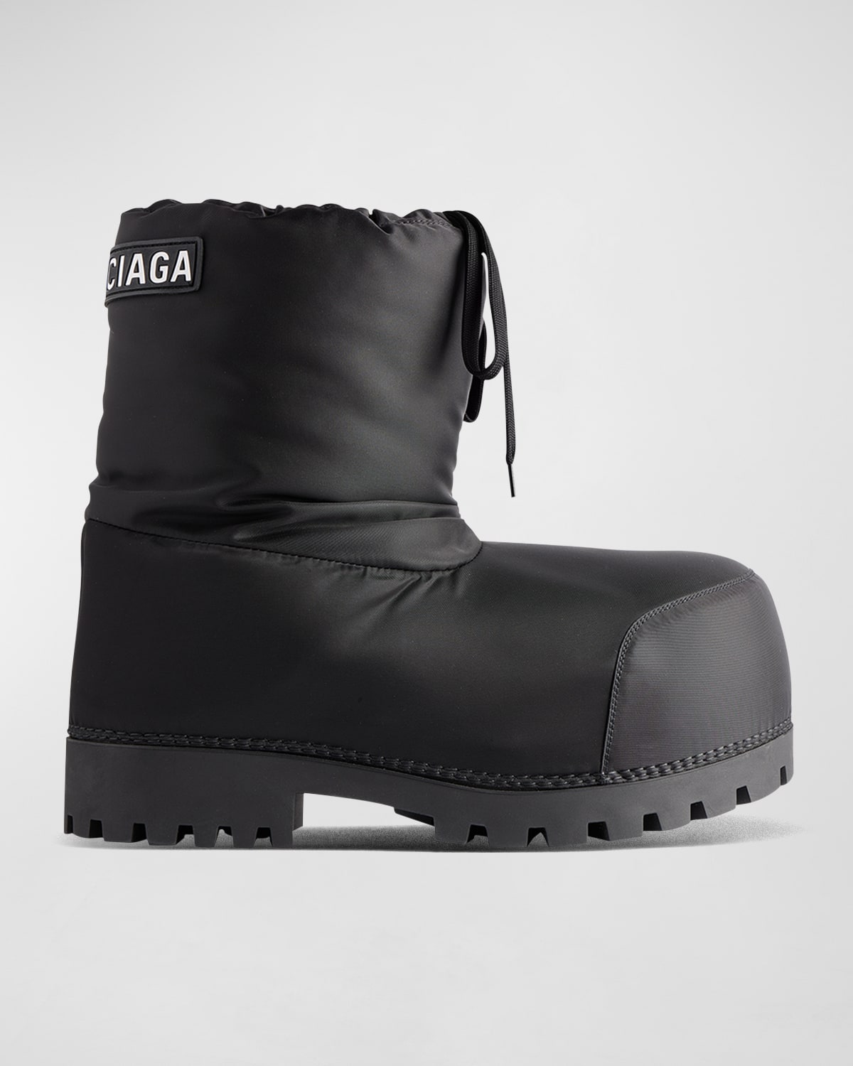 Shop Balenciaga Men's Alaska Nylon Snow Boots In Black