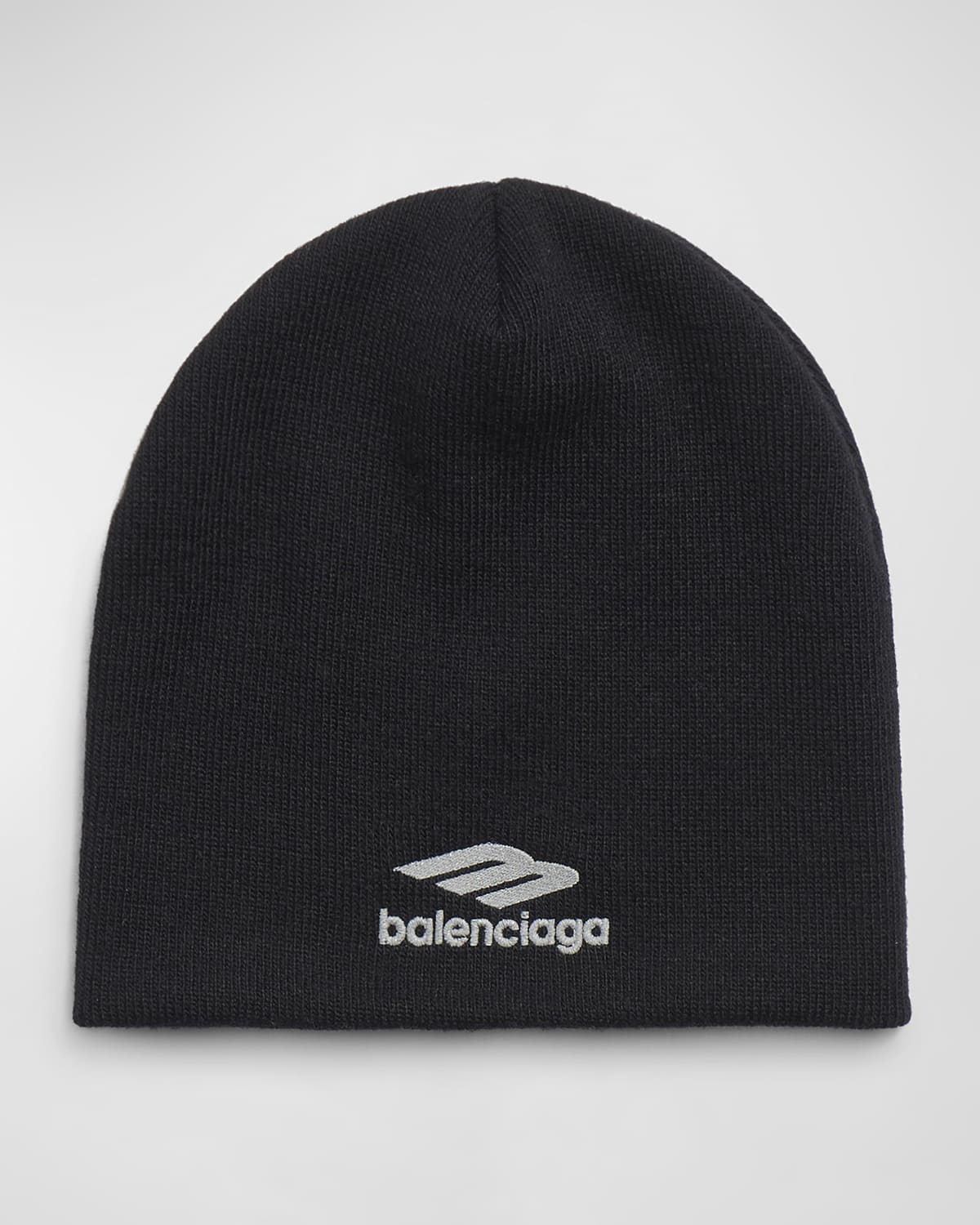 Shop Balenciaga Men's 3b Sports Icon Skiwear Beanie Hat In Noir
