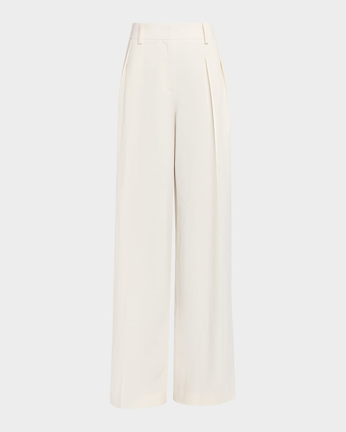 Michael Kors Sandwashed Linen Pleated Slouch Trousers
