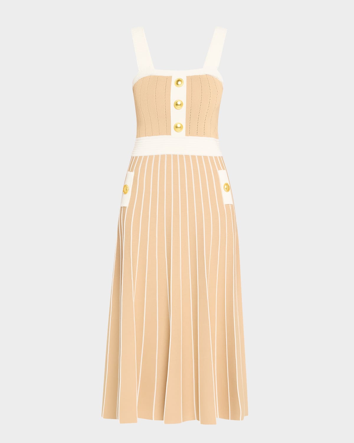 Aurora Fit & Flare Sleeveless Knit Midi Dress