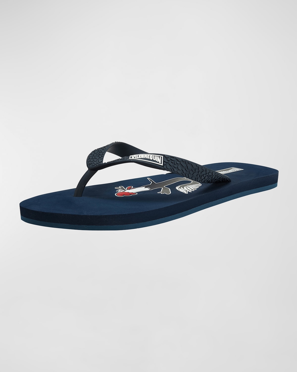 Vilebrequin Men's Copp Textured Flip-flops In Navy