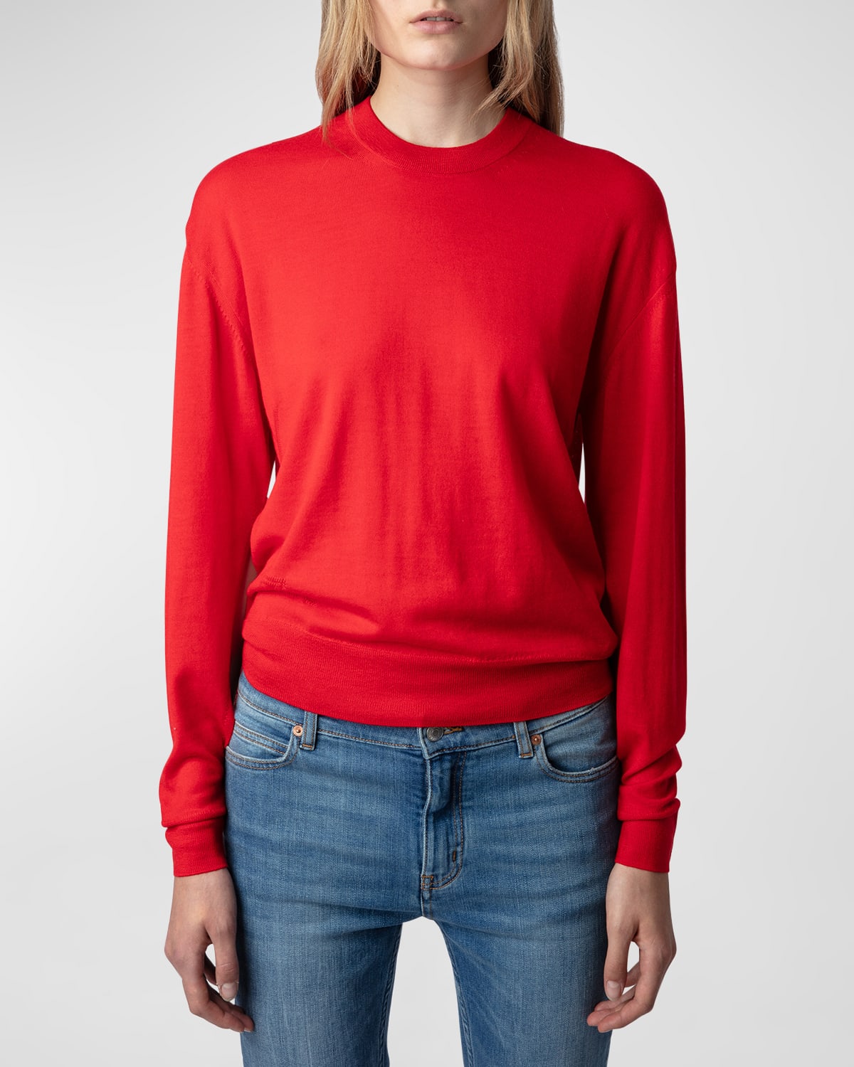 Shop Zadig & Voltaire Emmy Cutout Merino Wool Sweater In Japon