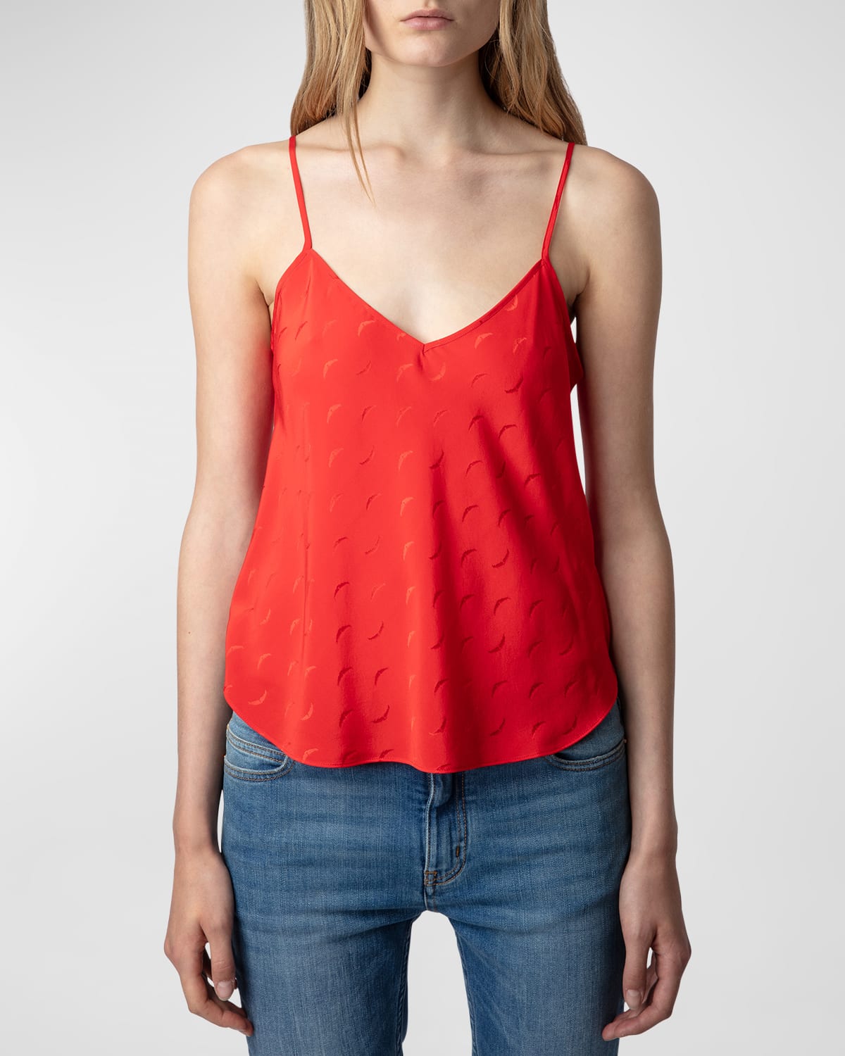 Zadig & Voltaire Casel Jac Wings Silk Camisole In Japon