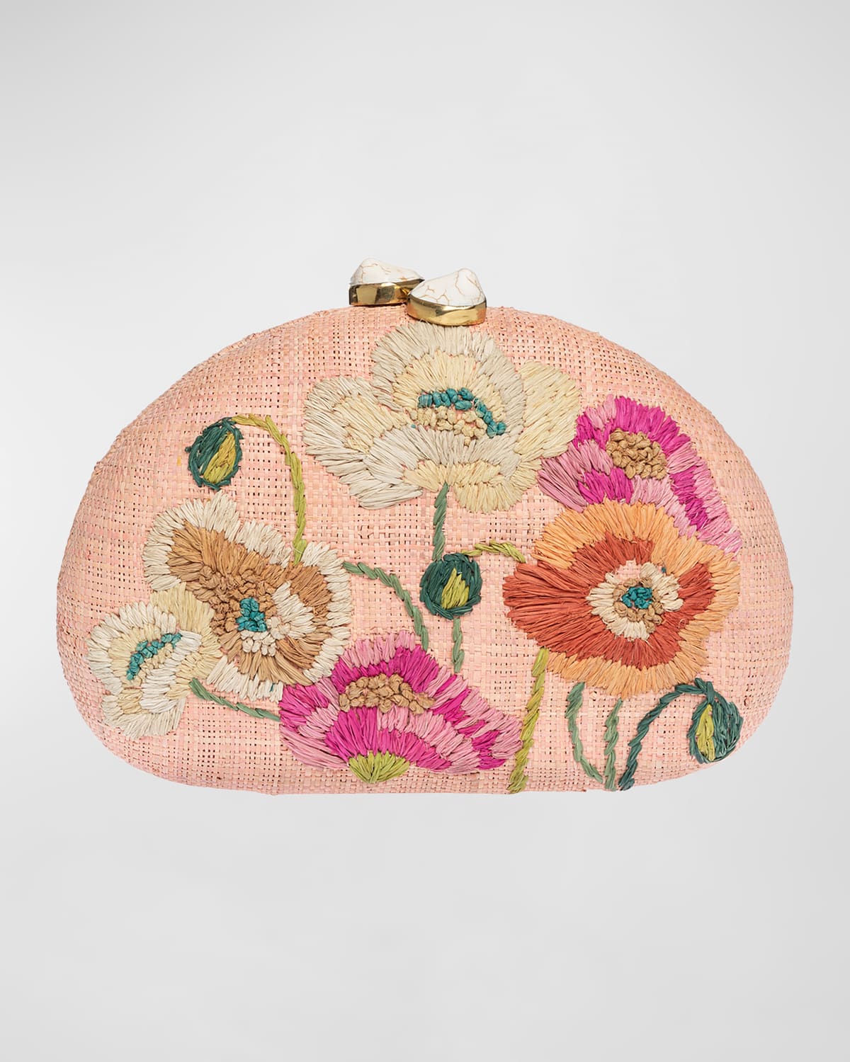 Rafe Berna Poppies Embroidered Clutch Bag In Orange ModeSens