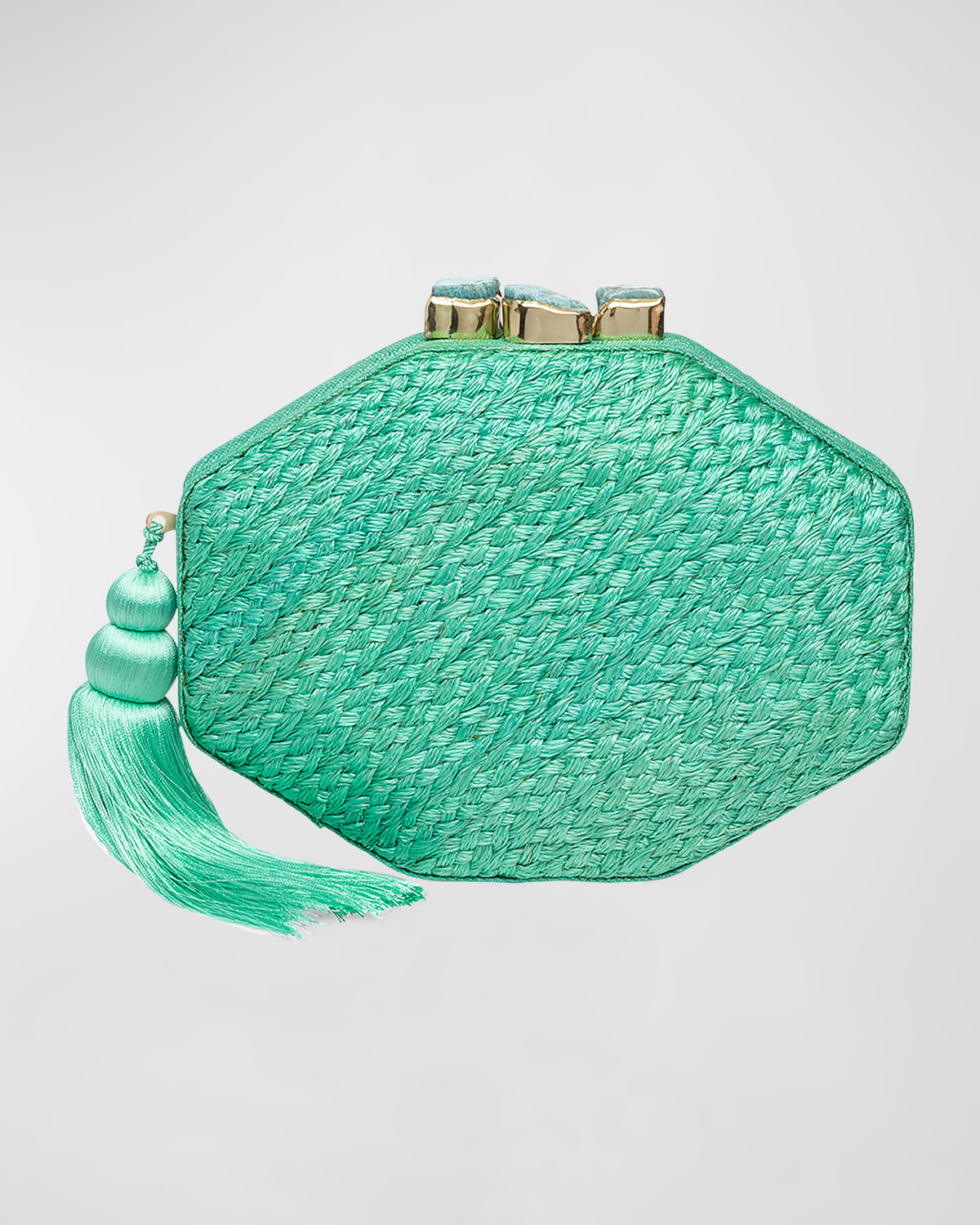 Sofia Octagon Braided Clutch Bag
