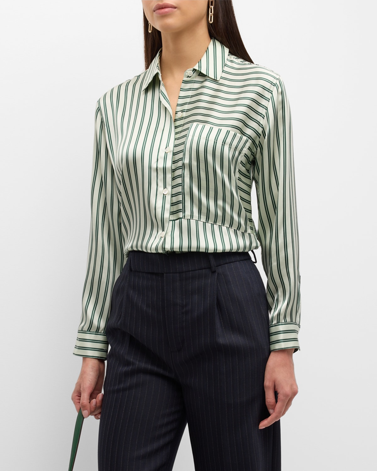 Spencer Striped Silk Shirt