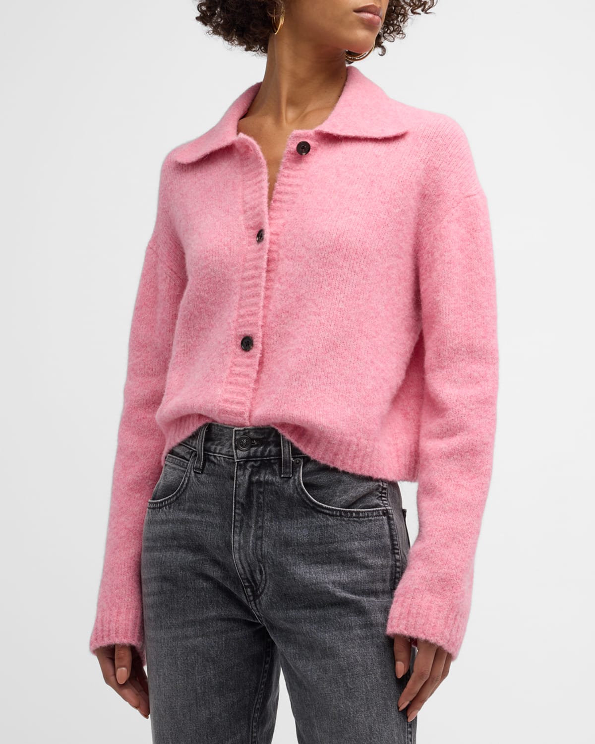 Shop Rails Amber Wool-blend Cardigan In Heather Fuschia
