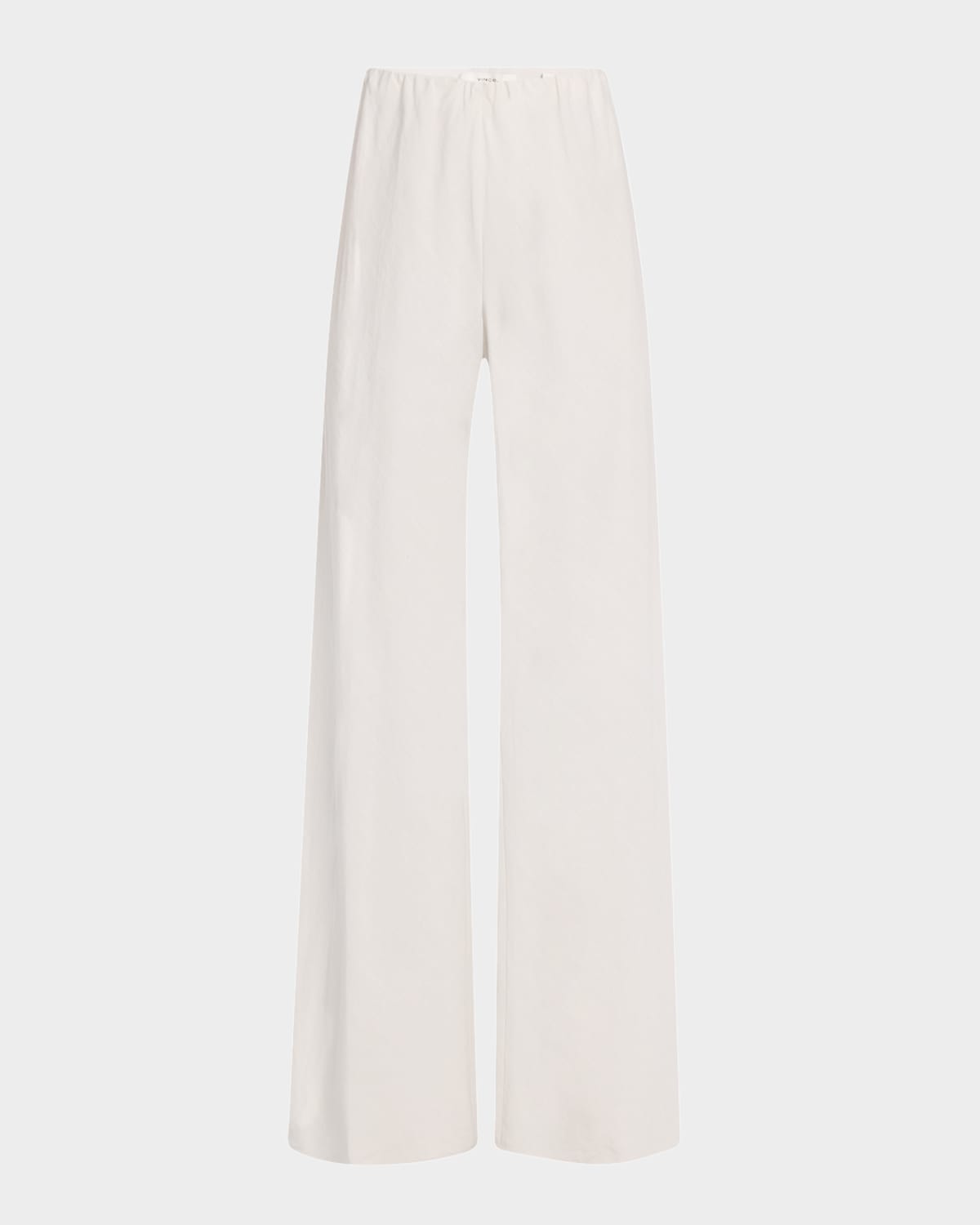 Vince High-waist Cotton Bias Pants In Salt Glass