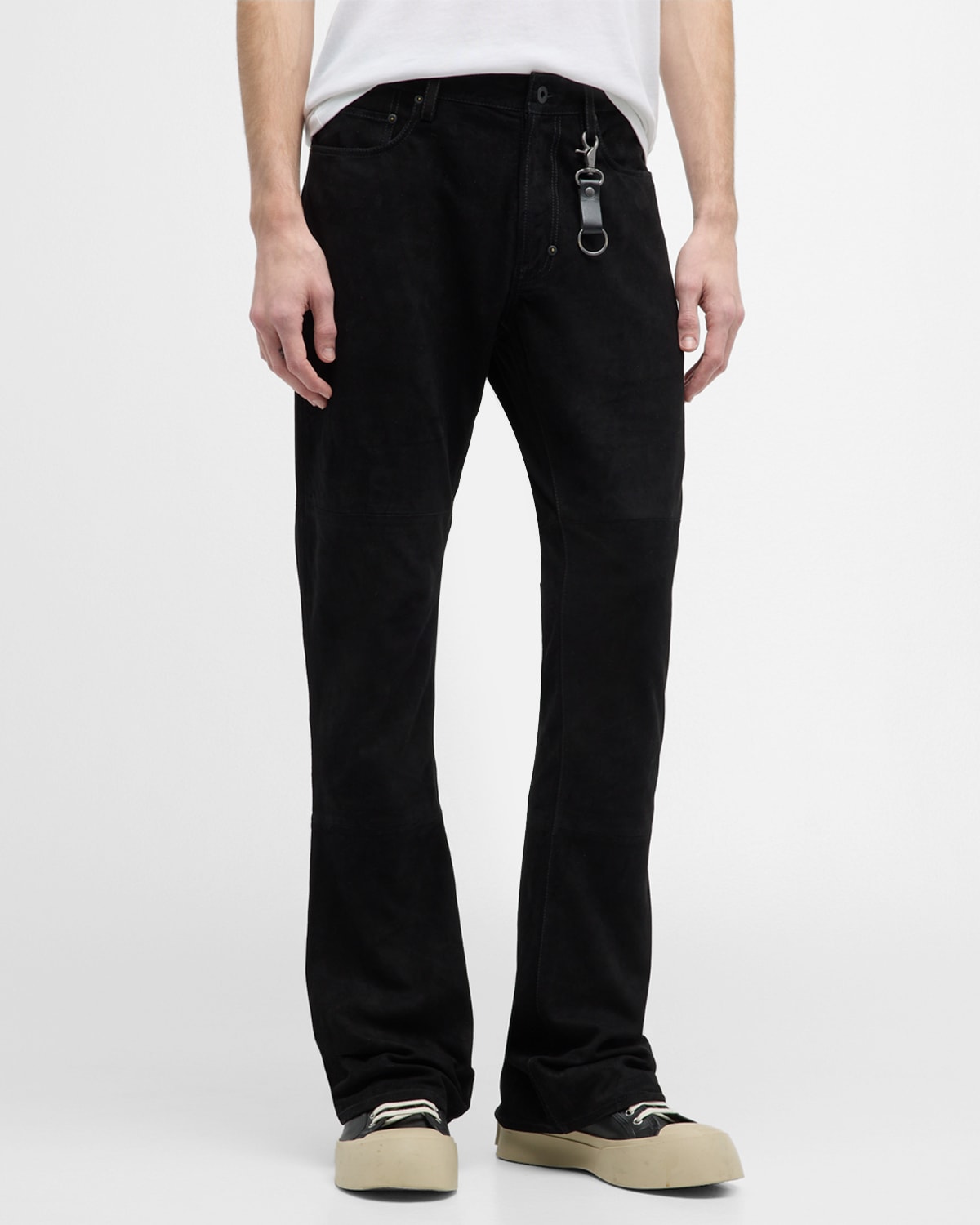 Shop Prps Men's Vegan Leather Flare Pants In Black