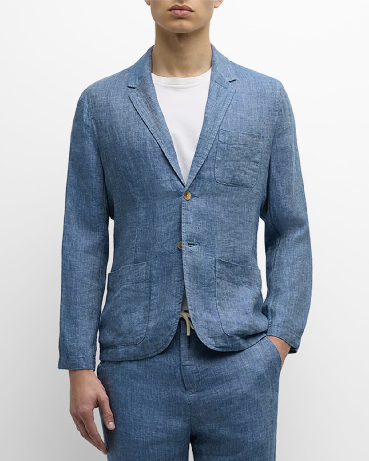 Rails Men's Sorrento Linen Jacket In Blue