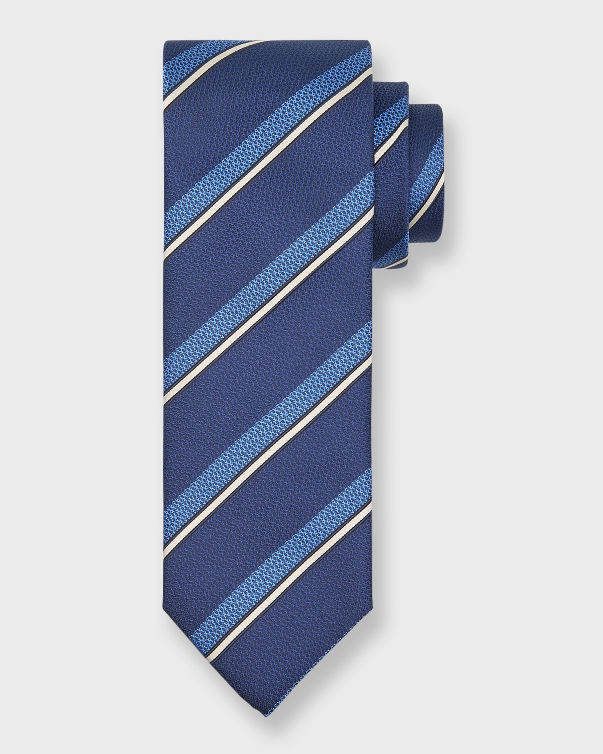 Canali Men's Silk Multi-stripe Tie In Navy