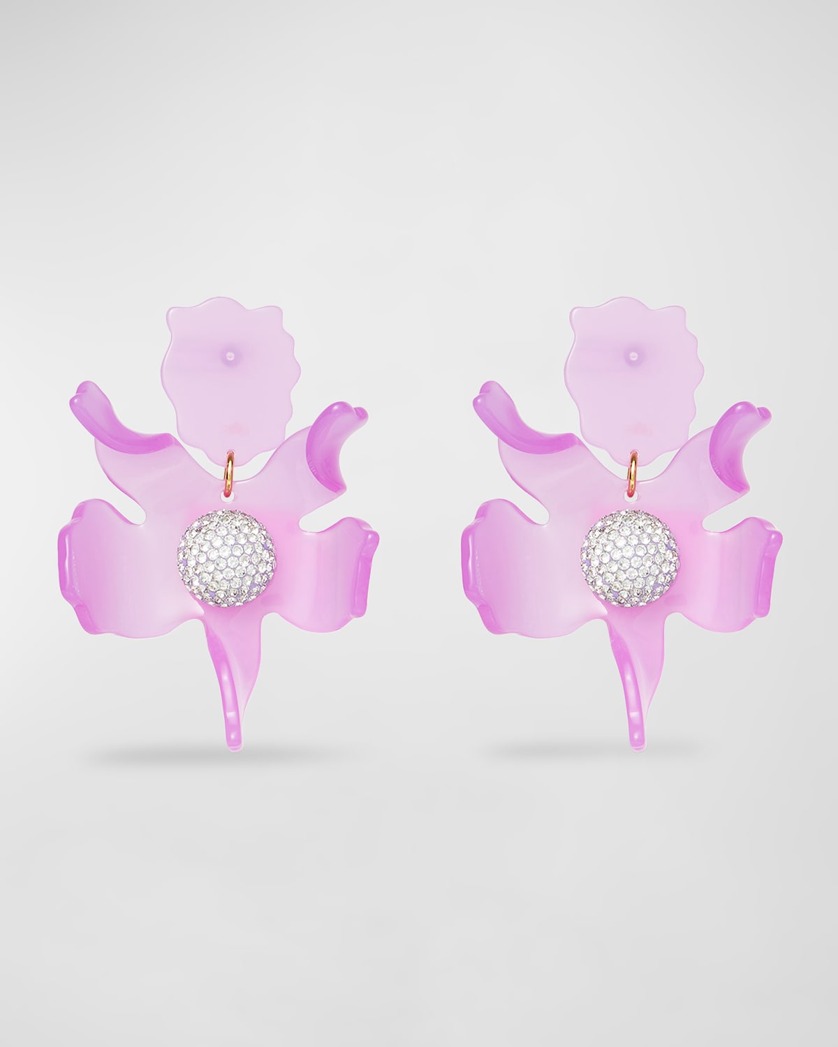 Lele Sadoughi Crystal Lily Earrings In Ultraviolet