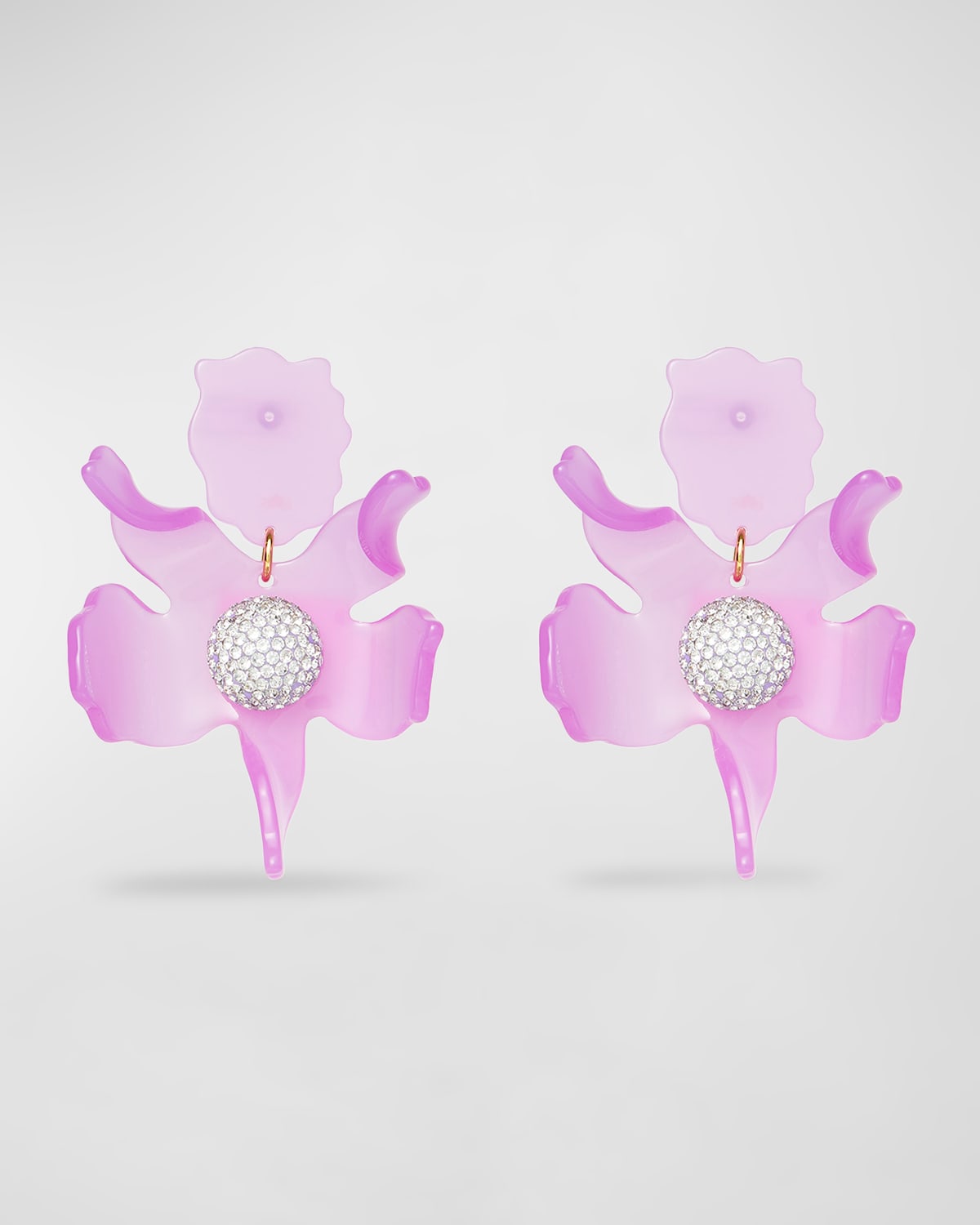 Crystal Lily Earrings, Ultaviolet