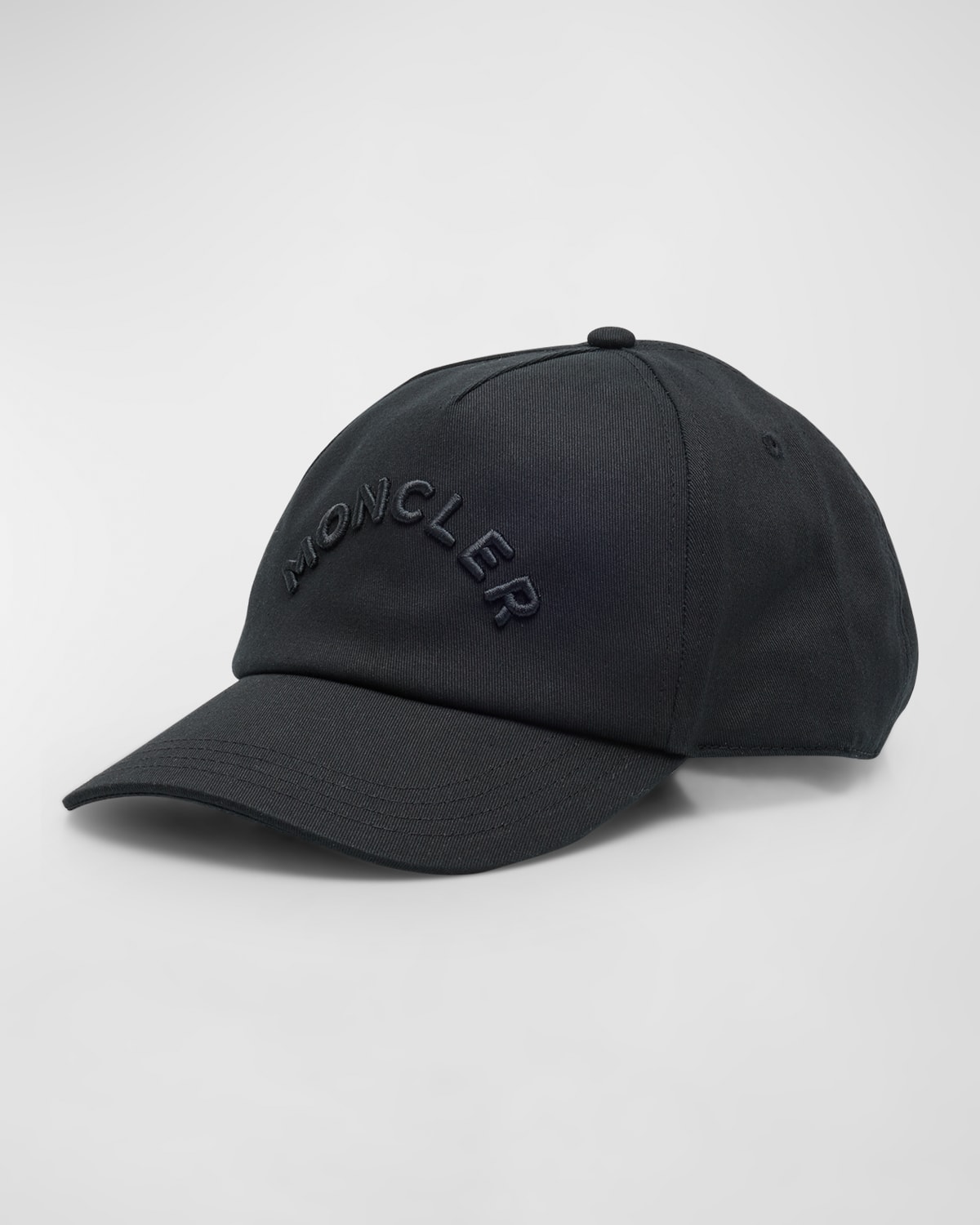 Shop Moncler Men's Tonal Logo Baseball Cap In Black