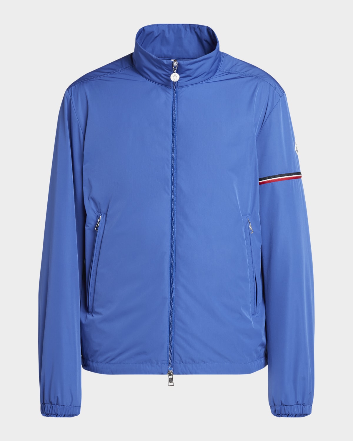 Shop Moncler Men's Ruinette Water-repellent Jacket In Medium Blue