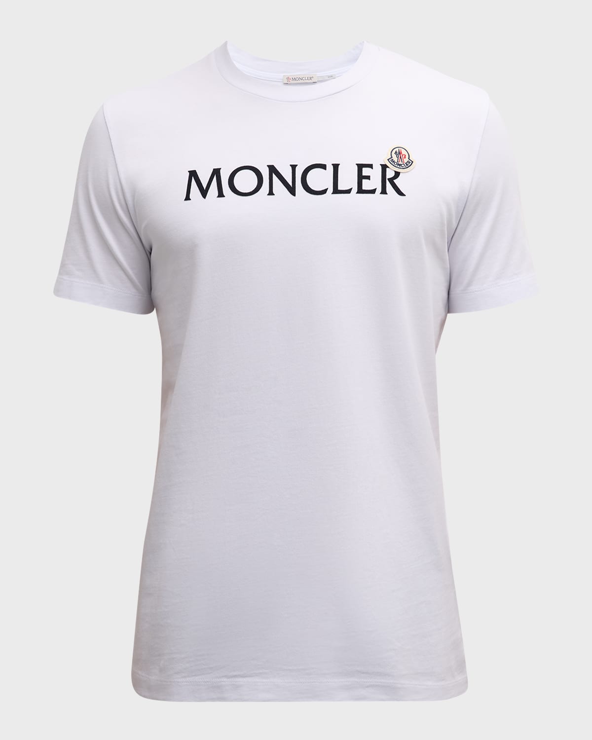 Shop Moncler Men's Logo T-shirt With Patch In White