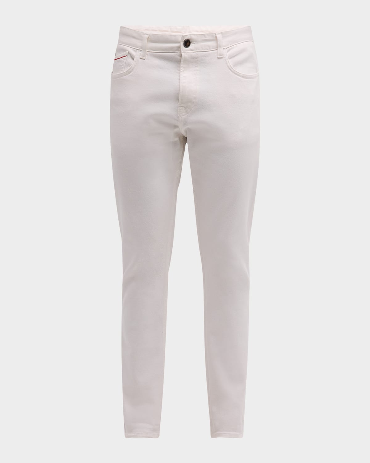 Isaia Men's Barchetta Slim Fit Jeans In White