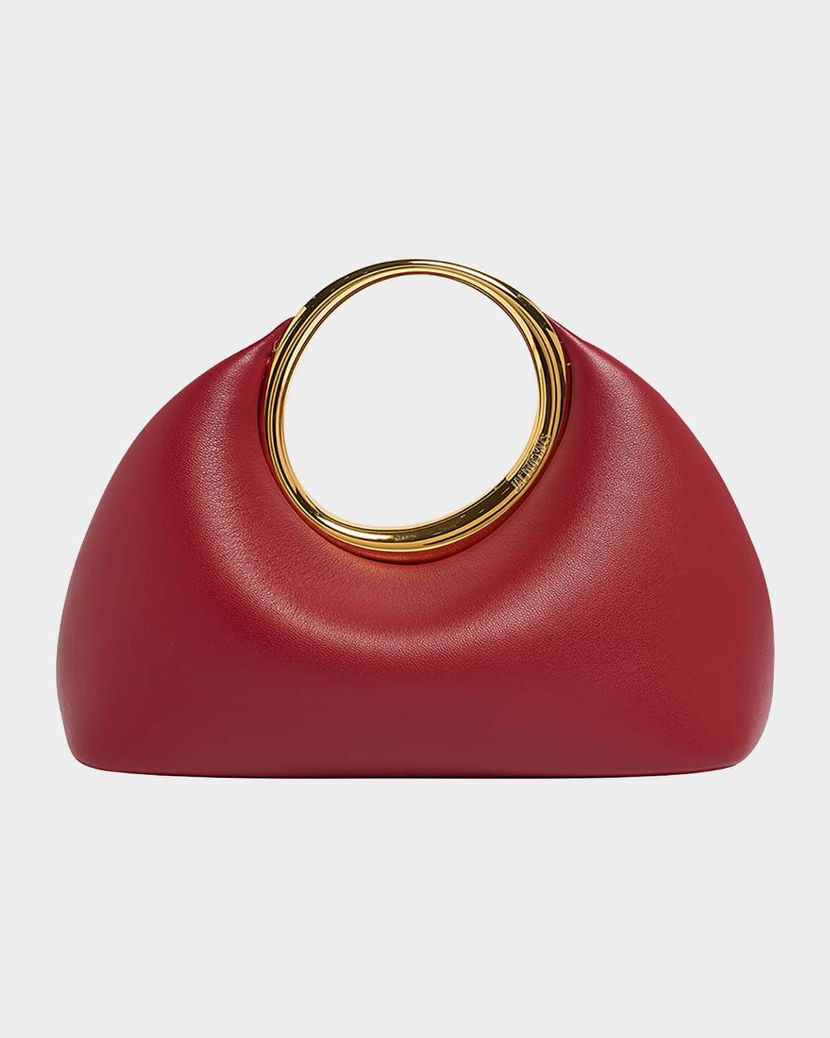 Jacquemus Le Petit Calino Ring Leather Top-handle Bag In Red