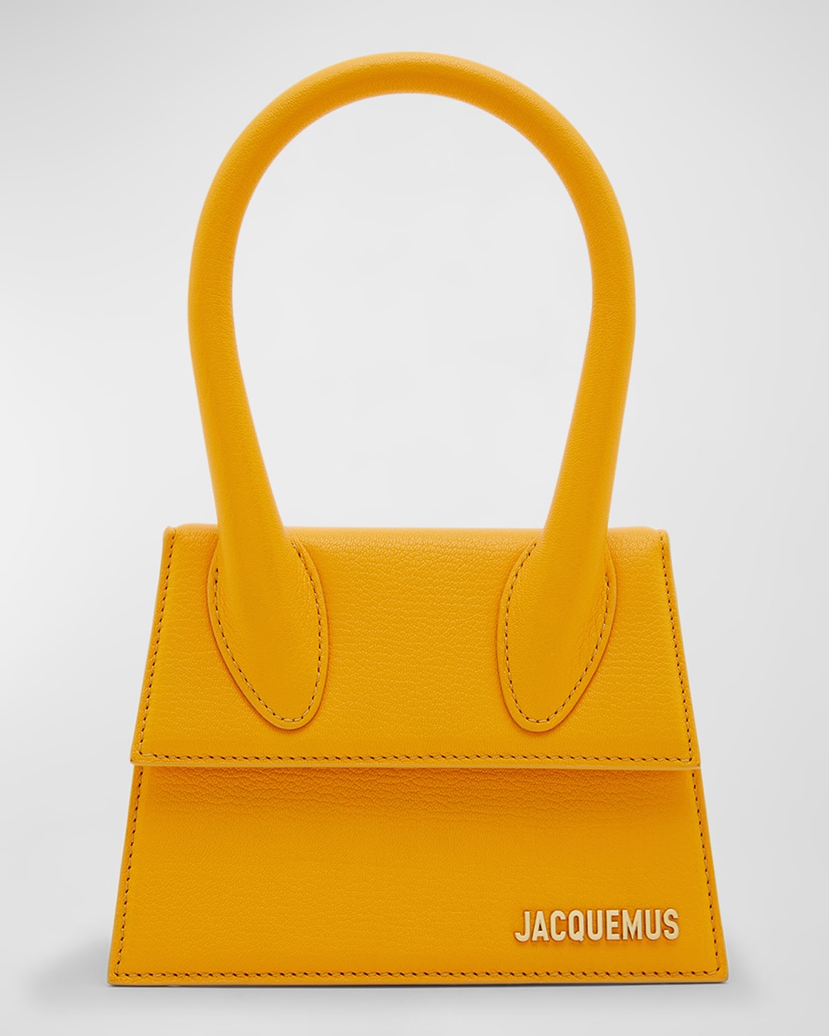 Jacquemus Le Chiquito Moyen Top-handle Bag In Dark Orange