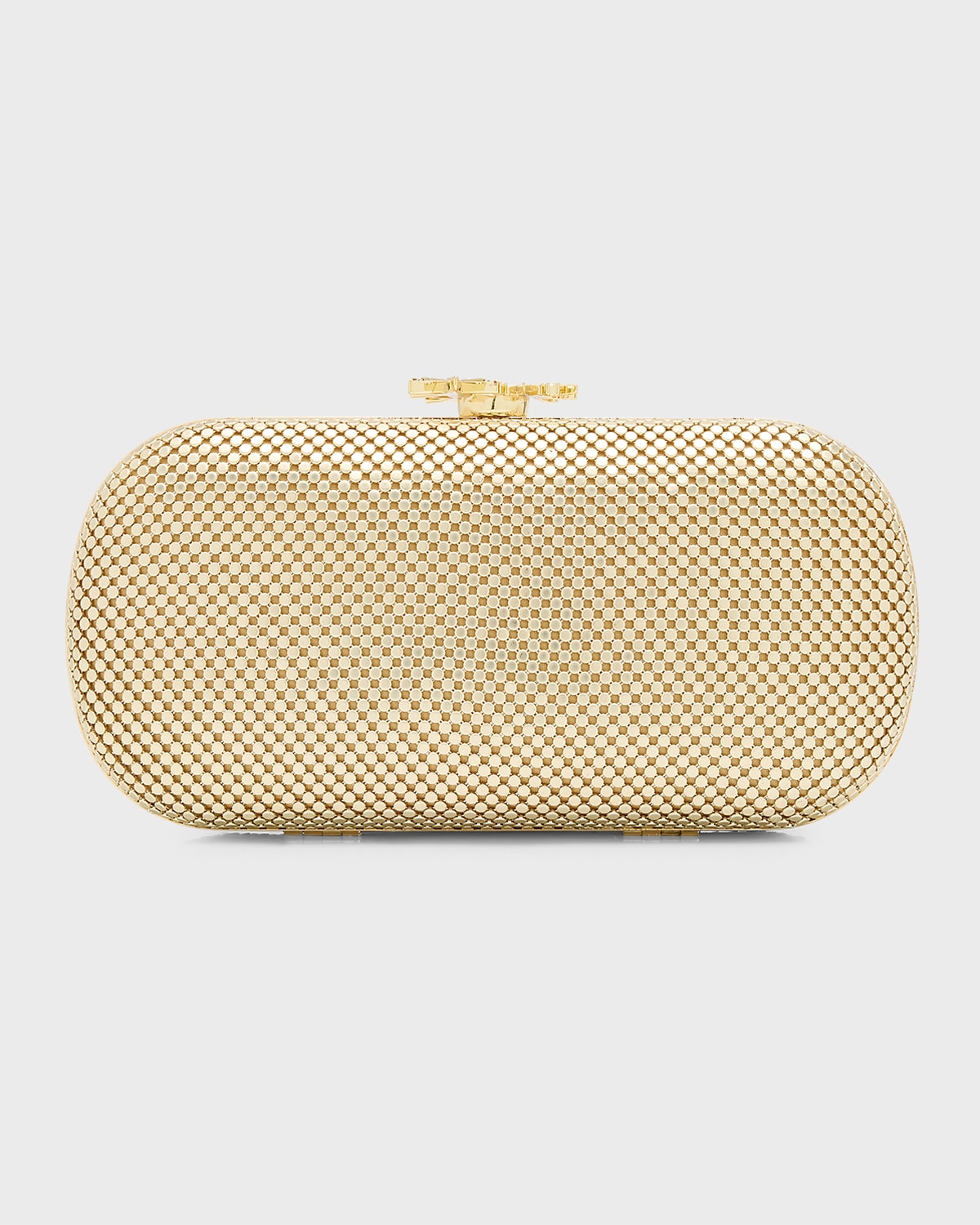 Whiting & Davis Marilyn Embellished Minaudiere In Gold