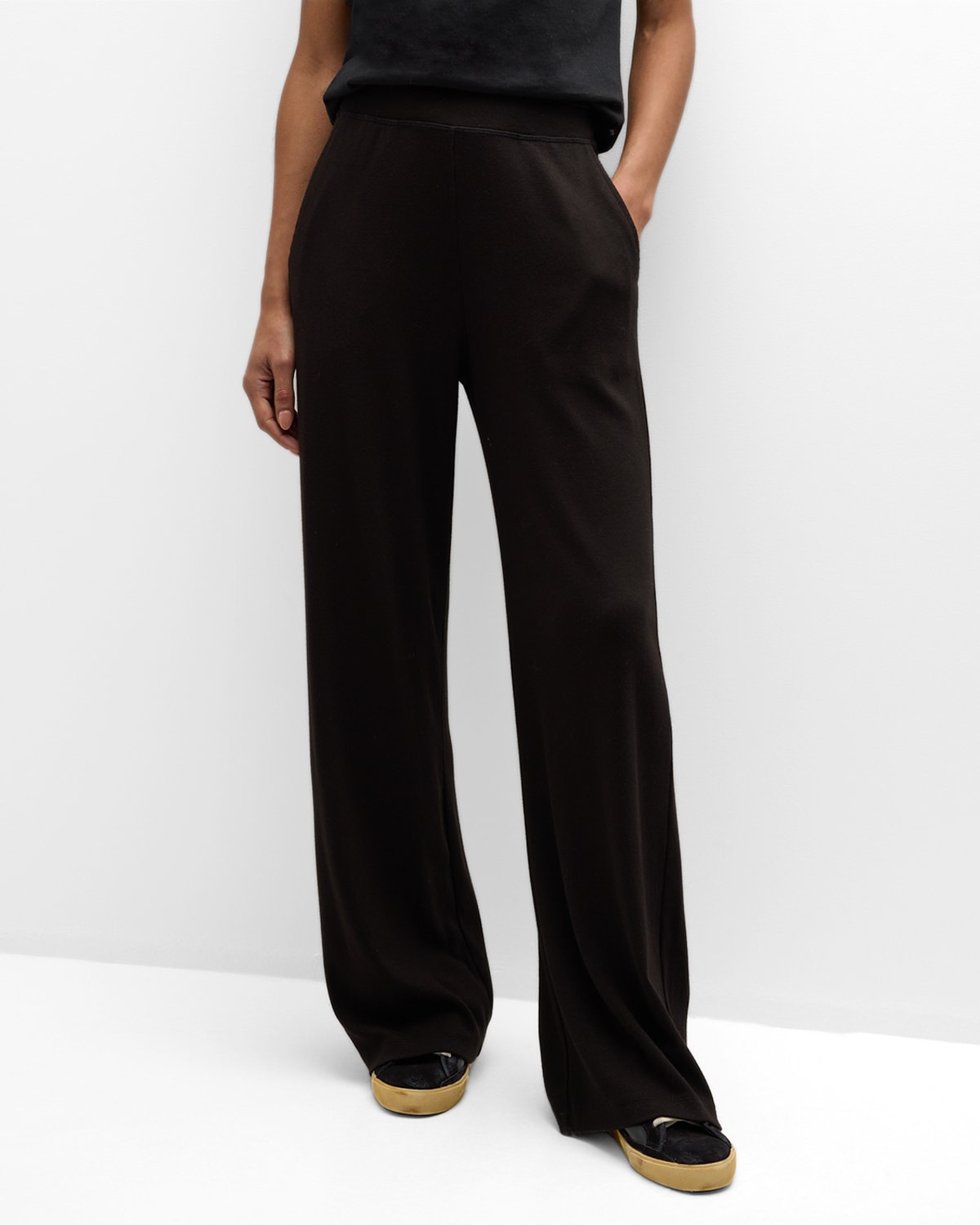 Sol Angeles Rib Culotte Trousers In Black