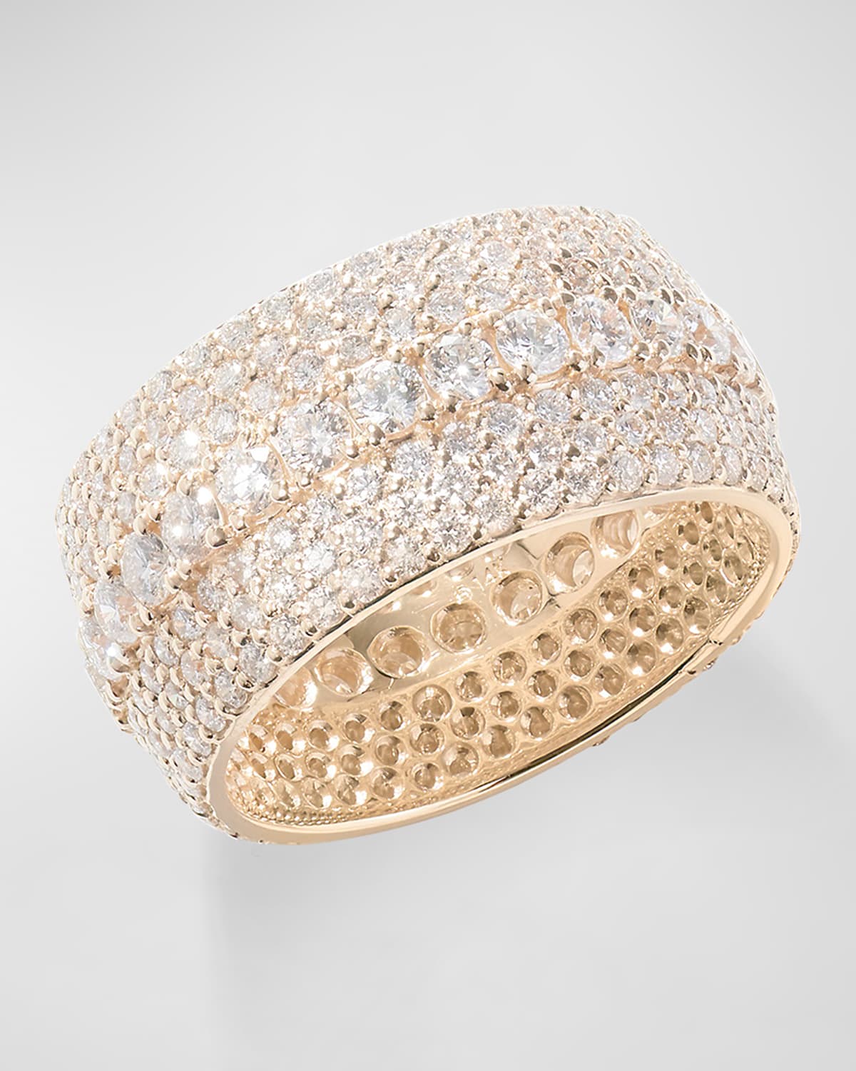 Lana Curved Mega Flawless Diamond Cigar Ring In Gold