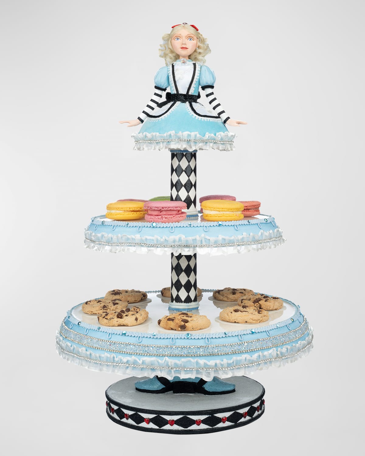 Katherine's Collection Tiny Alice Tiered Tray In Blue
