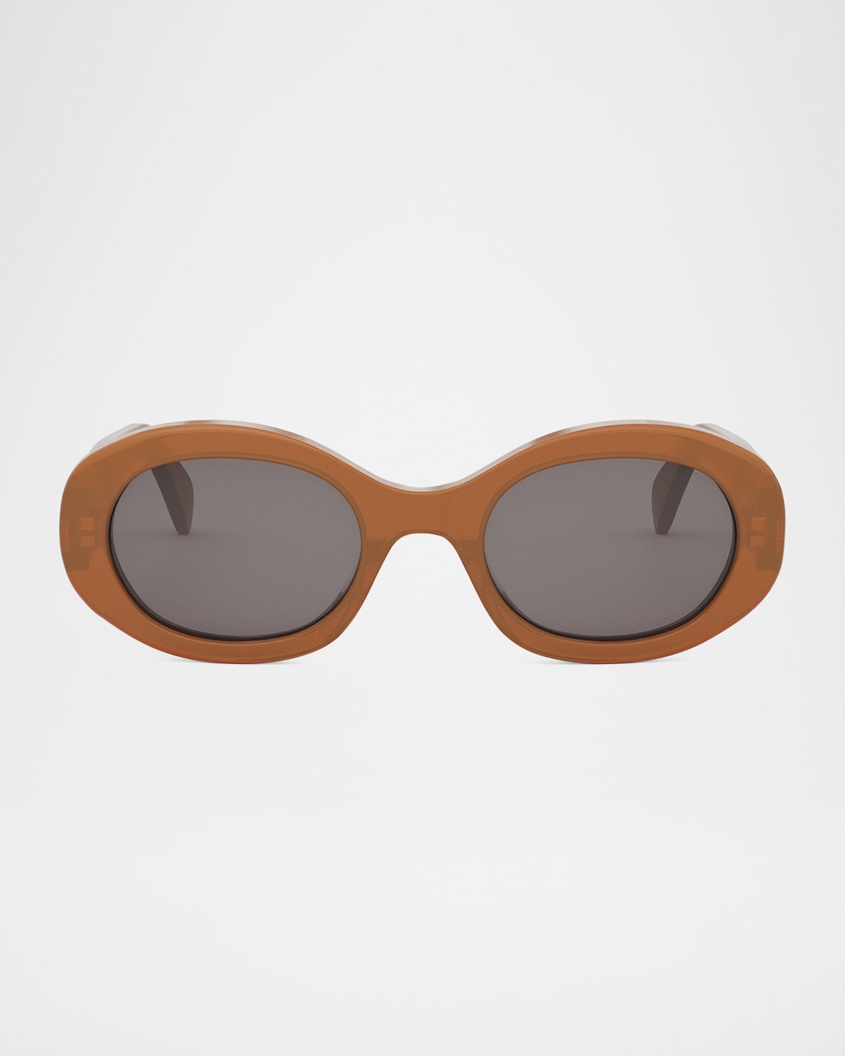 Celine Cl40194u Triomphe 45a Opaline Caramel Sunglasses In Shiny Light Brown Smoke