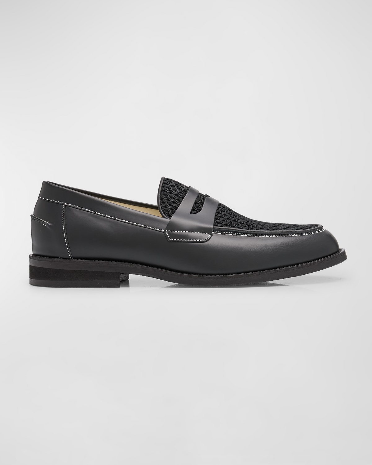 Men's Wilde Rattan and Leather Penny Loafers