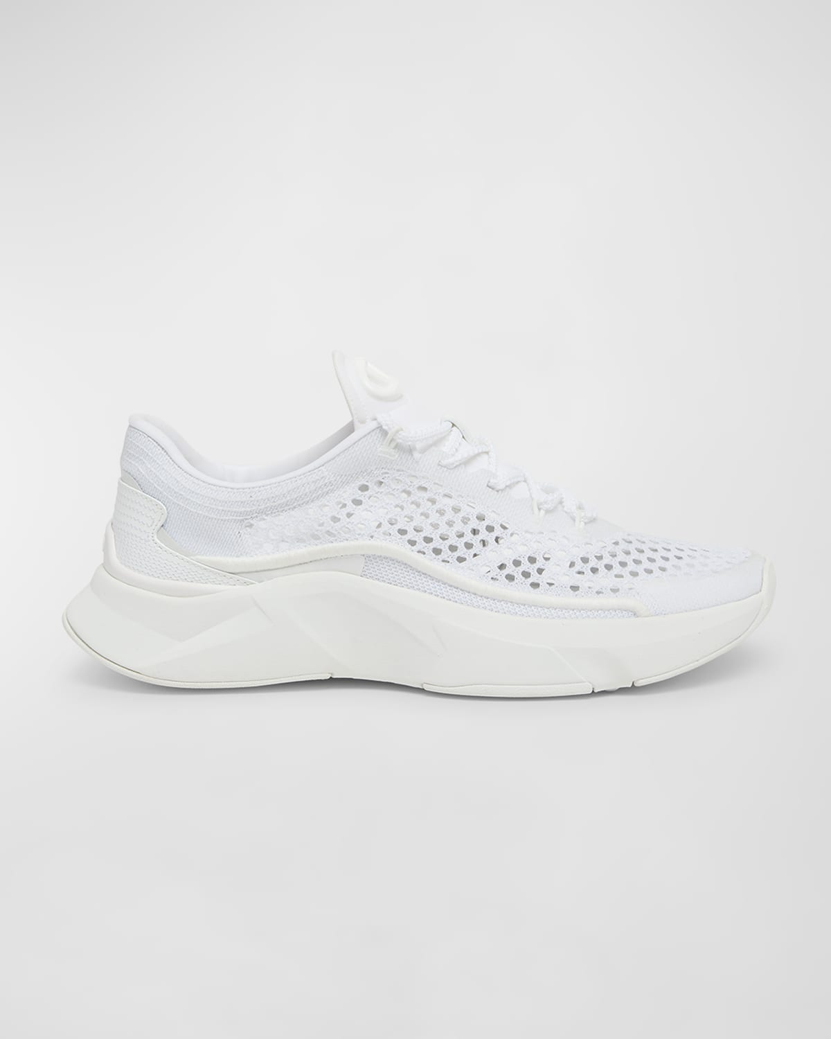 Shop Valentino Act One Mesh Trainer Sneakers In Bo Bianco