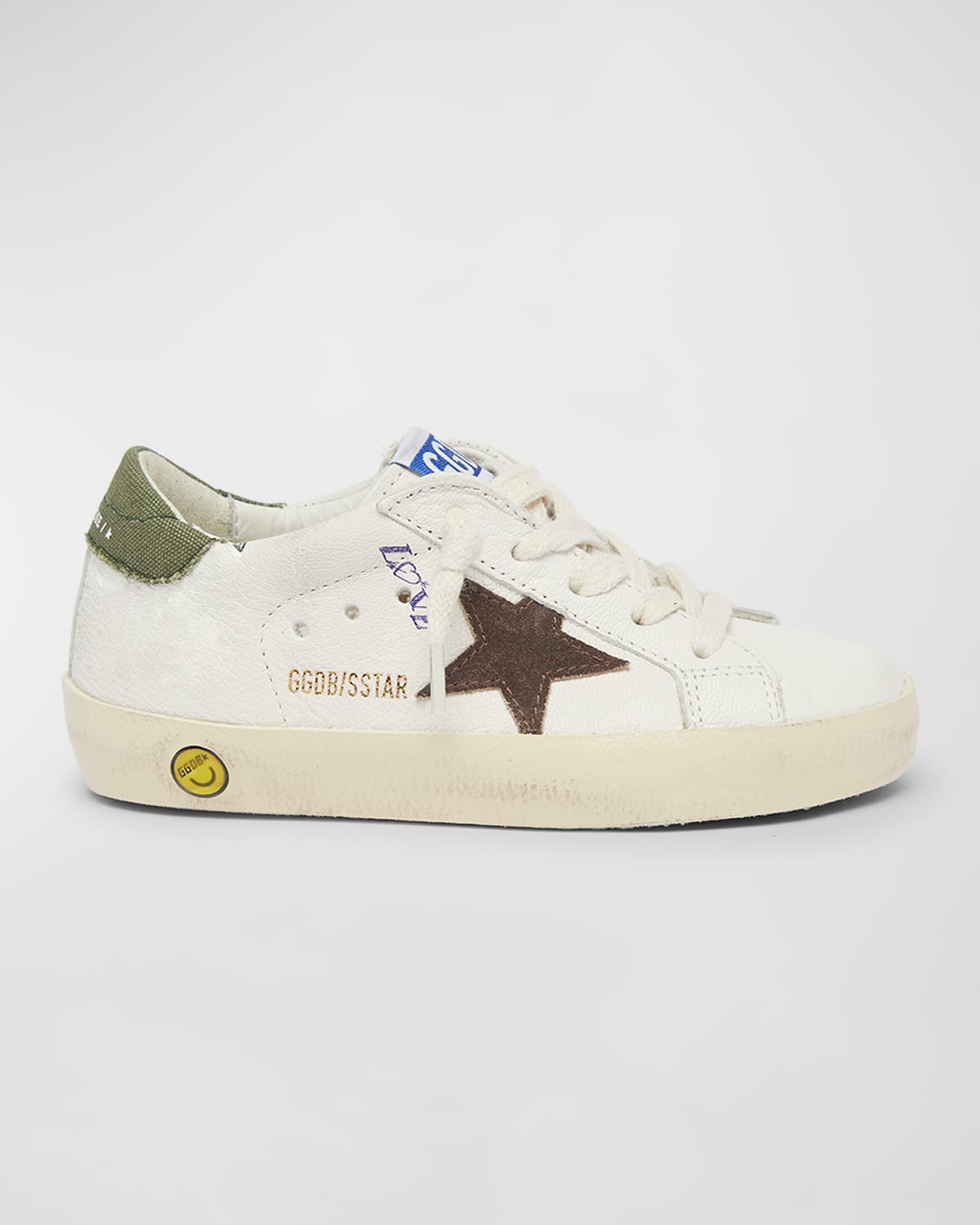 GOLDEN GOOSE KID'S SUPER STAR NAPPA LEATHER SNEAKERS, TODDLER/KIDS