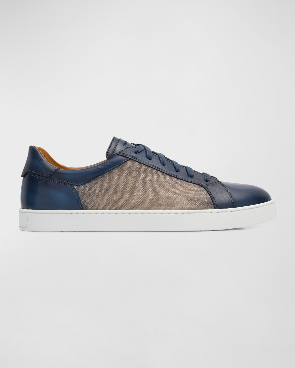 Men's Wyland Linen and Leather Low-Top Sneakers