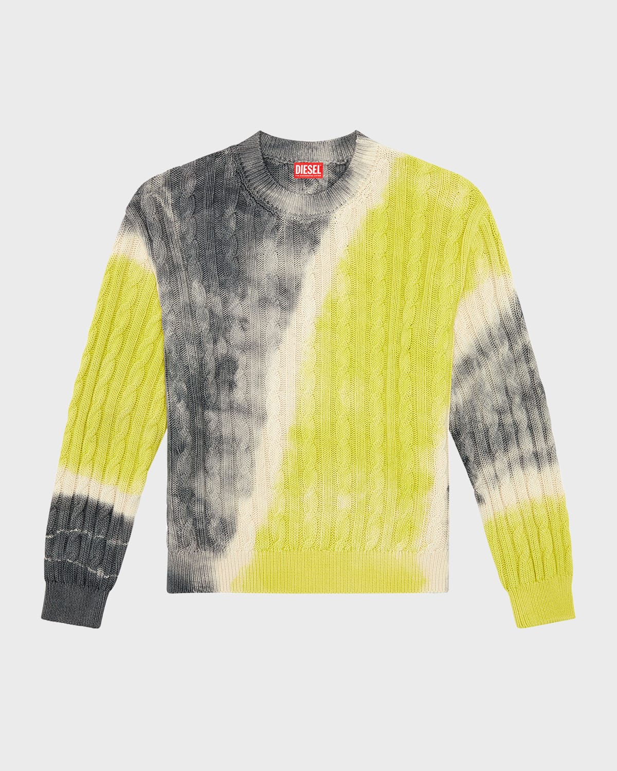 Men's K-Janci Cable-Knit Tie-Dye Sweater