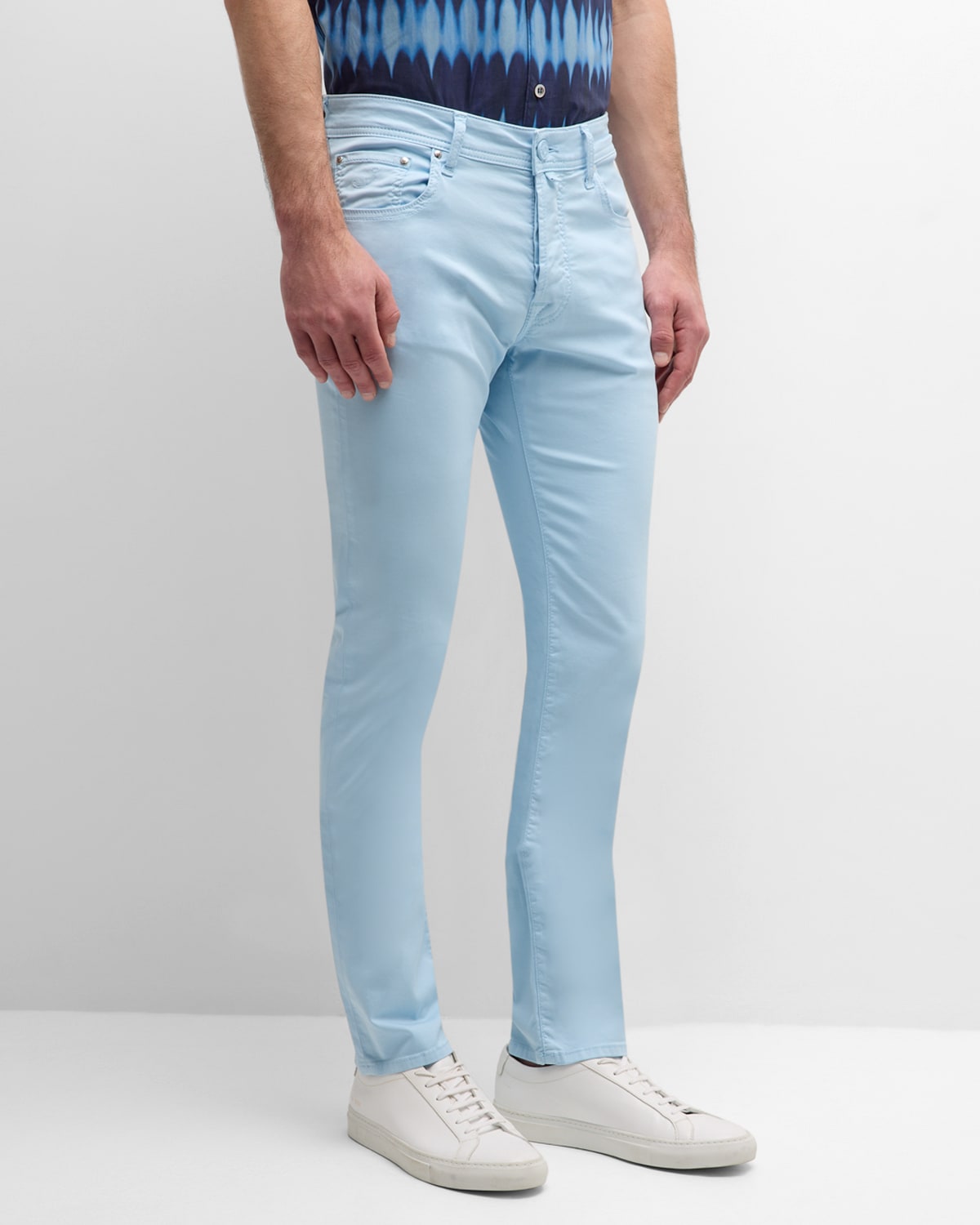Shop Jacob Cohen Men's Bard Slim Fit Five-pocket Pants In Blue Sky