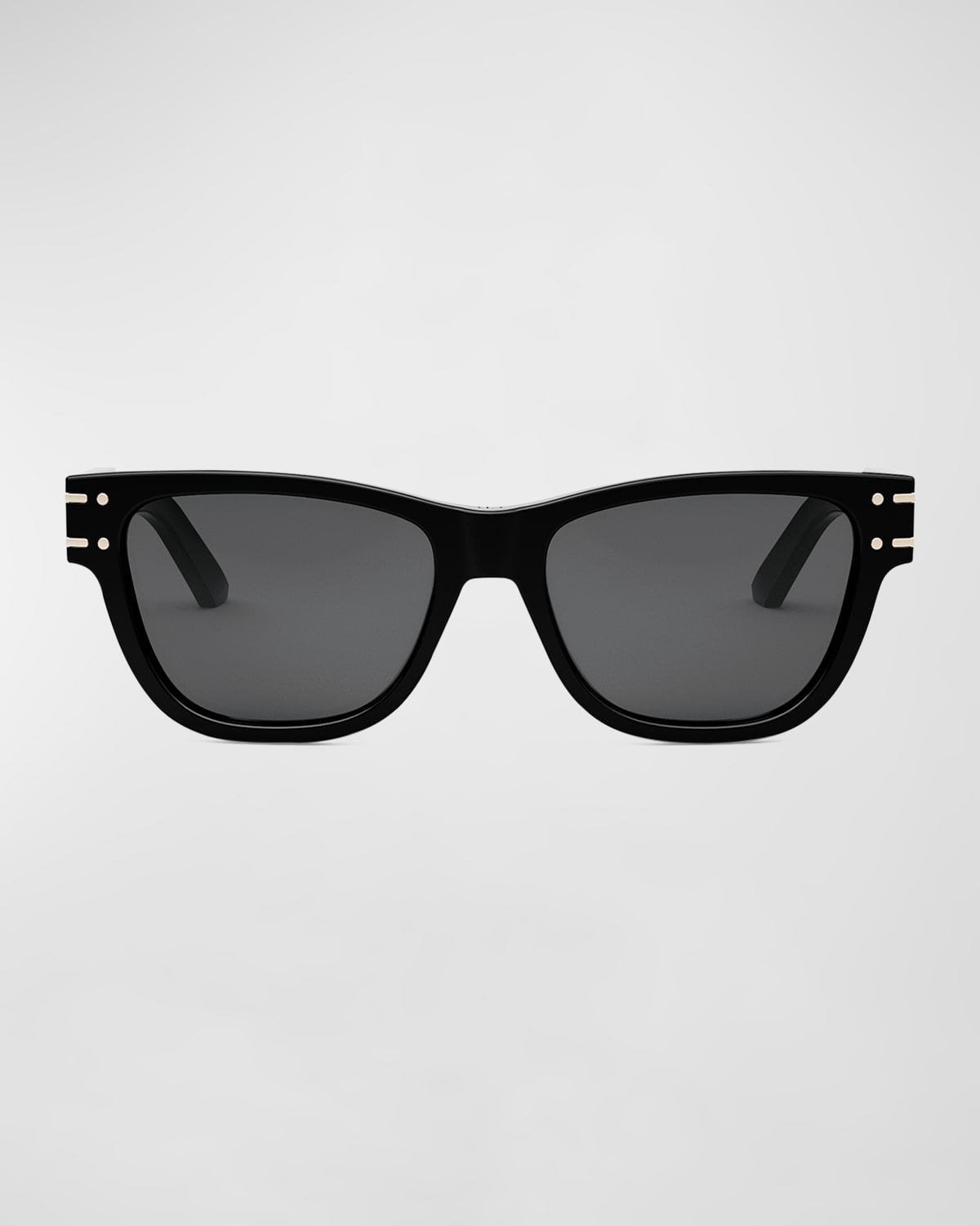 Dior Signature 54mm Rectangular Sunglasses In Shiny Black Smok