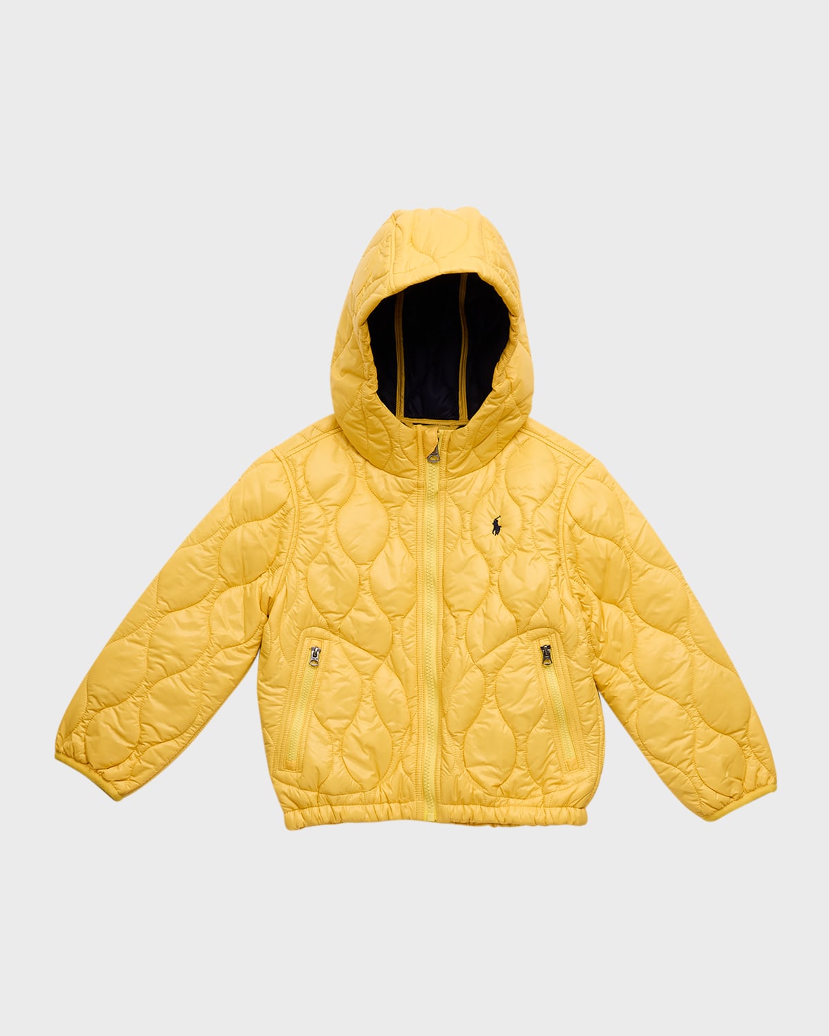 Ralph Lauren Kids' Boy's Hartland Quilted Ripstop Jacket In Chrome Yellow