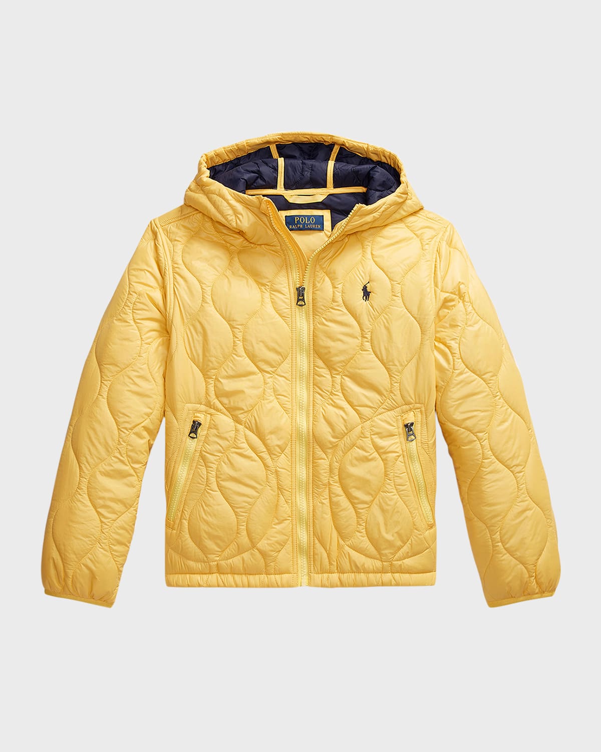 Shop Ralph Lauren Boy's Hartland Quilted Ripstop Jacket In Chrome Yellow