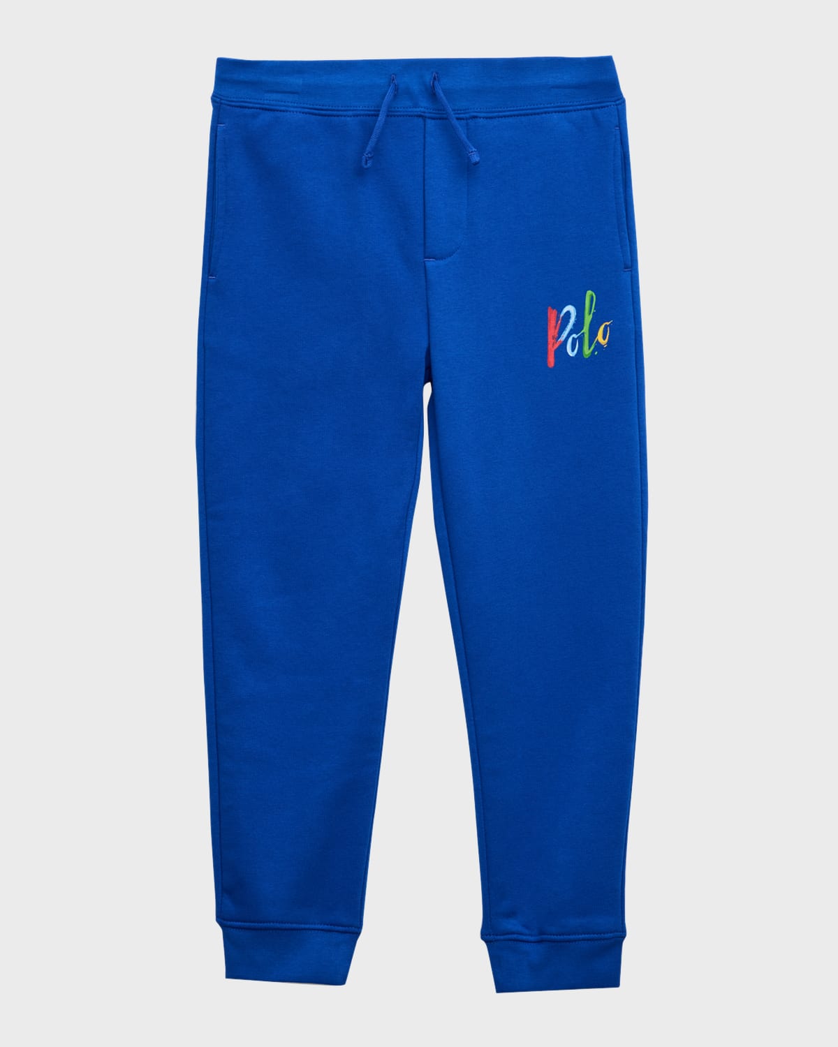 Ralph Lauren Kids' Boy's Graphic Fleece Sweatpants In Sapphire Star