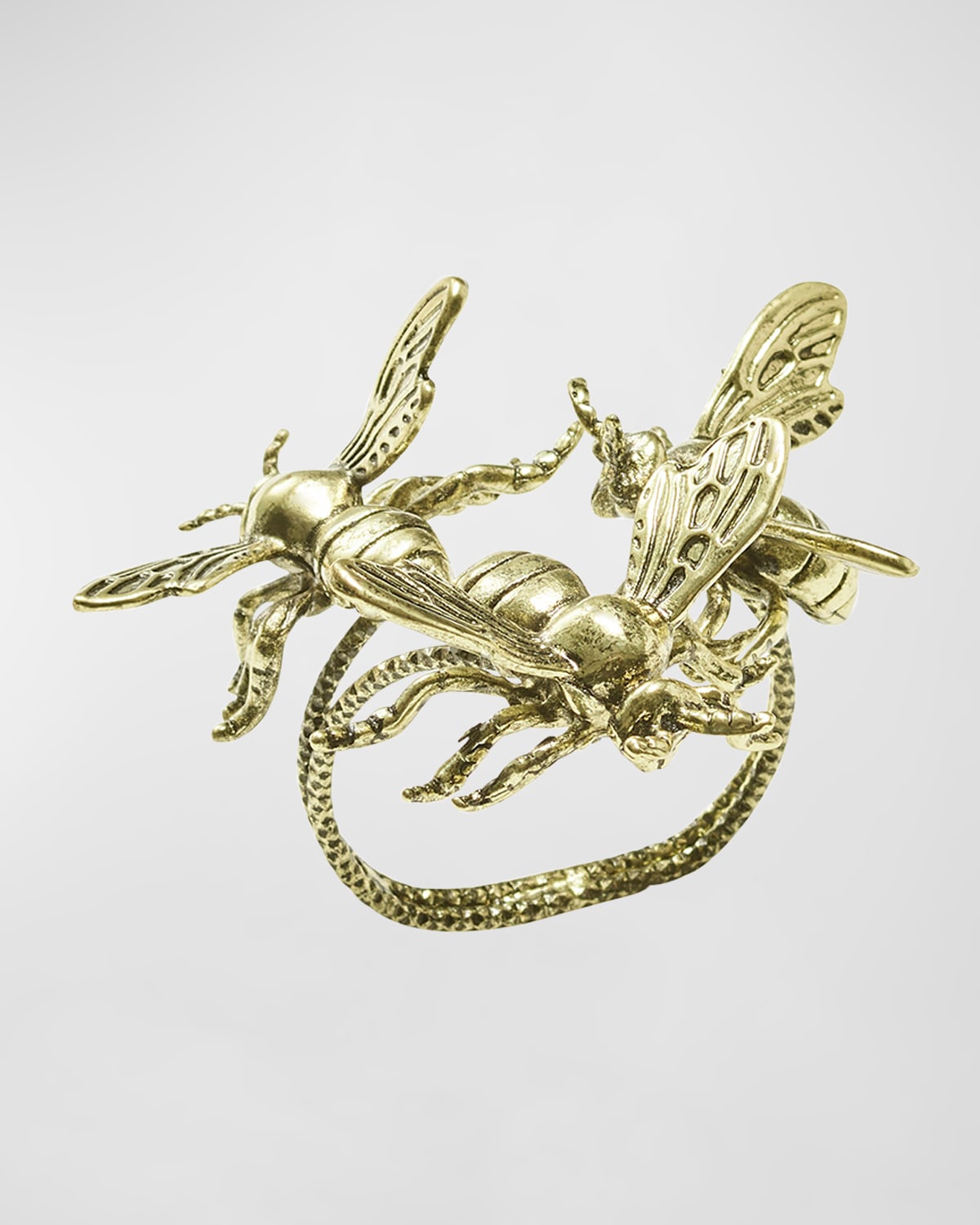 Shop Kim Seybert Hive Napkin Rings, Set Of 4 In Gold