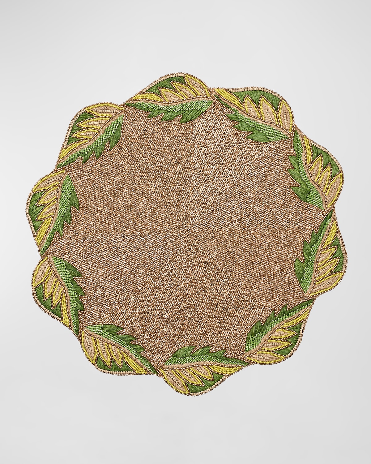 Kim Seybert Winding Vines Placemat In Green/gold