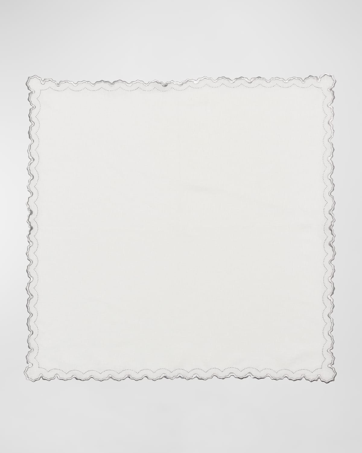 Shop Kim Seybert Arches Silver Napkin In White/silver