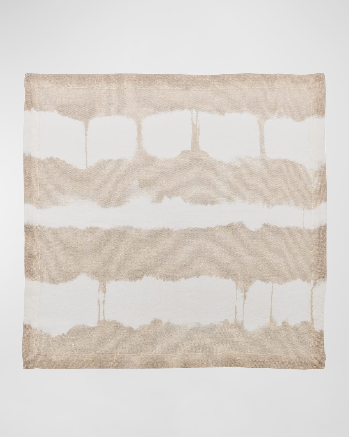 Kim Seybert Watercolor Stripe Napkin In White/natural