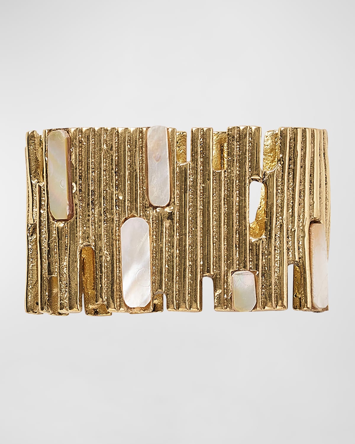 Kim Seybert Gold Matrix Napkin Ring In Gold