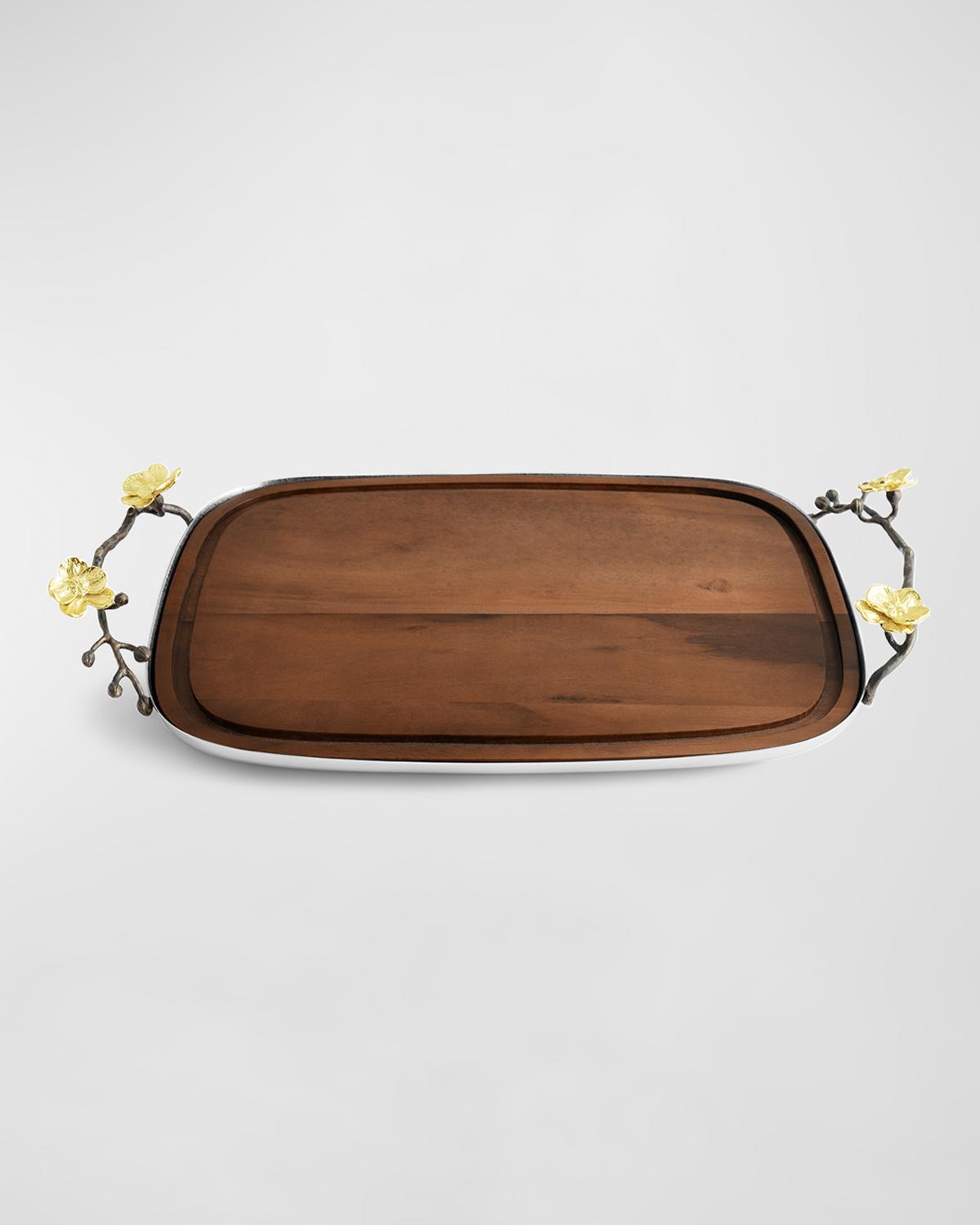 Michael Aram Gold Orchid Bread Board In Brown