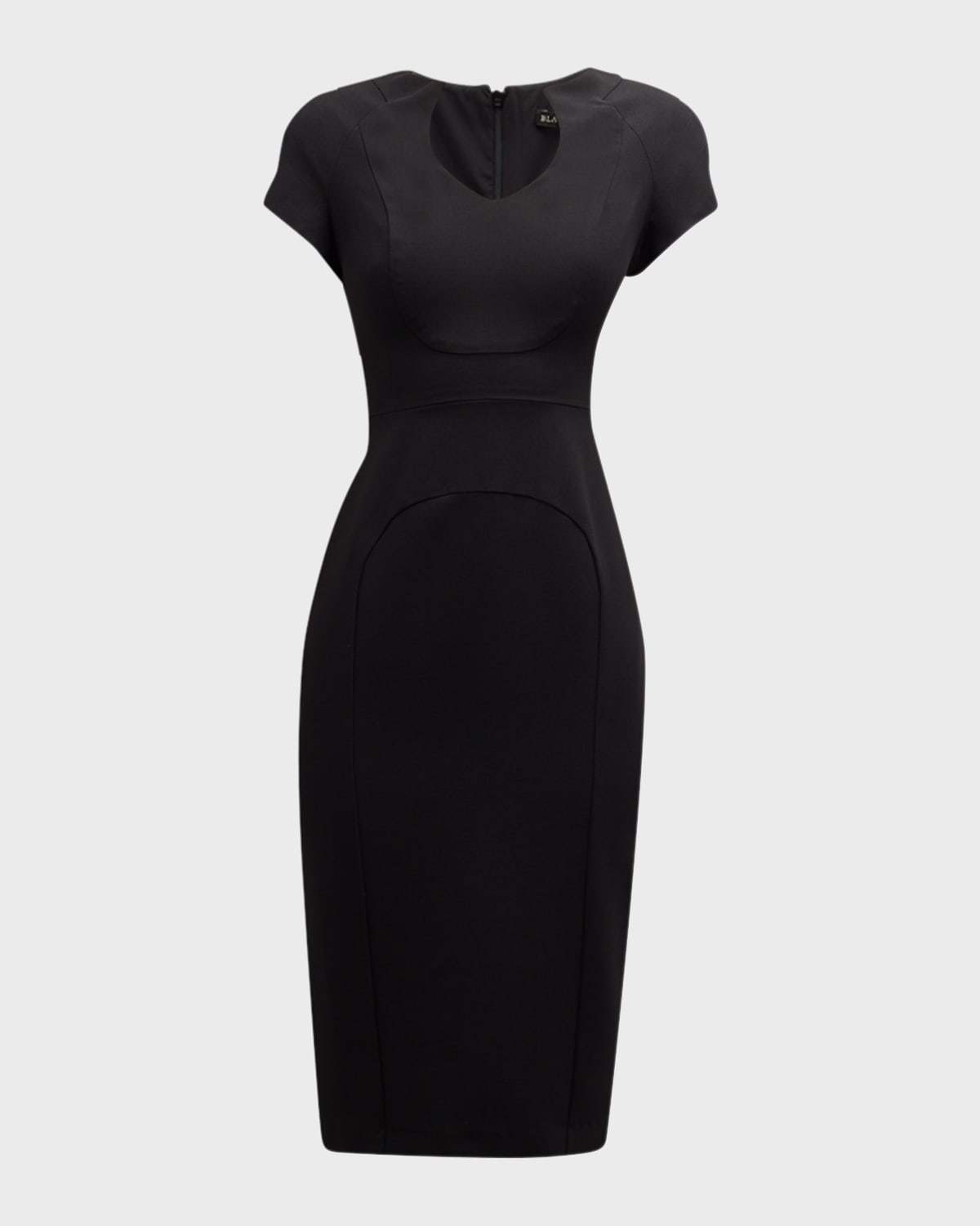 Raglan-Sleeve Bodycon Midi Dress