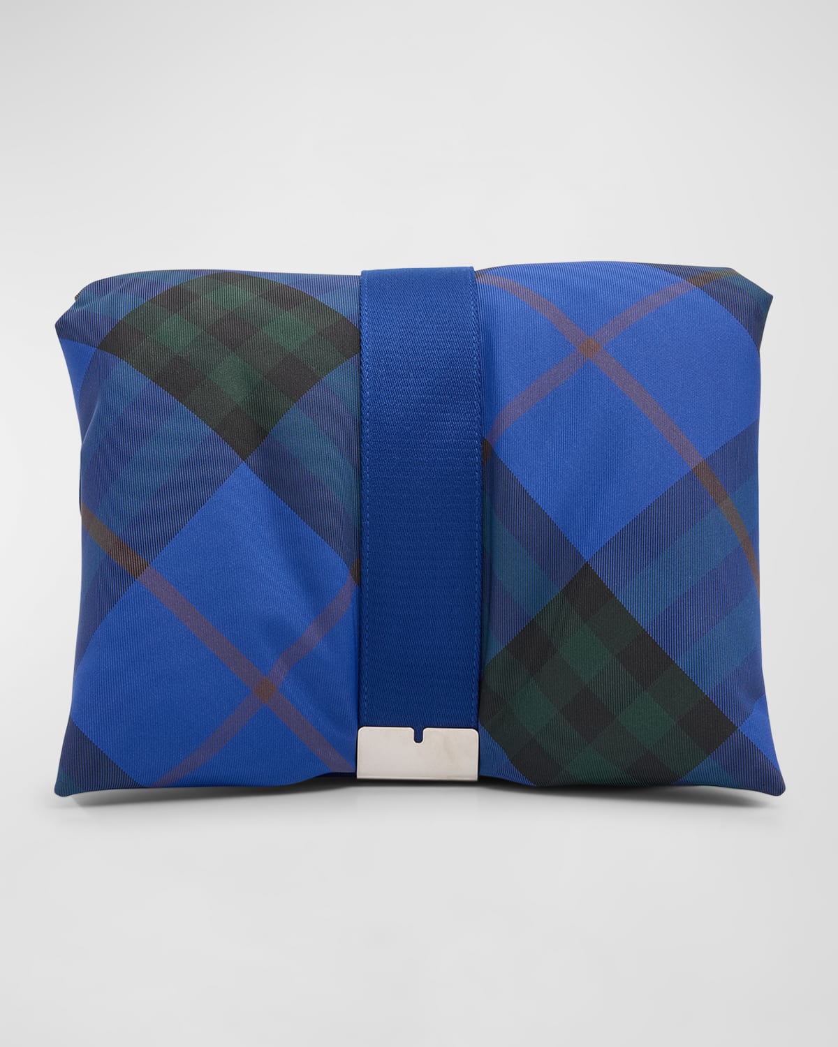 Shop Burberry Men's Check Pillow Crossbody Bag In Knight