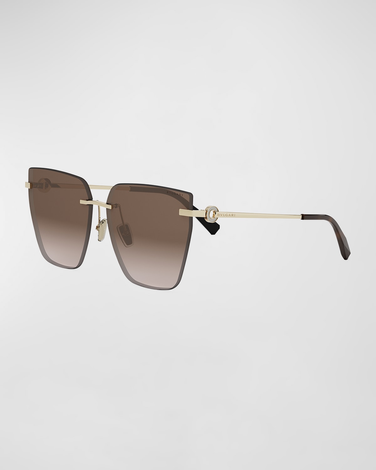 Shop Bvlgari Butterfly Sunglasses In Grey/brown