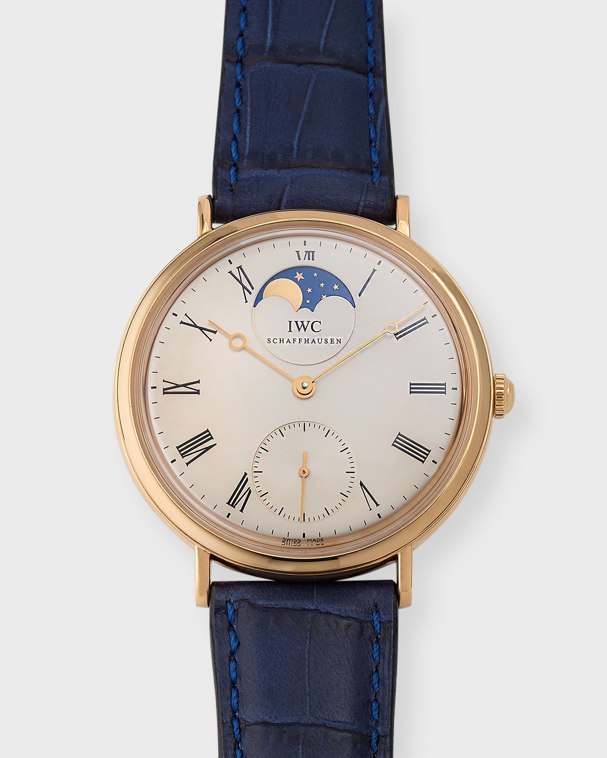 Vintage Watches Iwc Portofino Hand Wound 46mm Vintage 2010s Watch In Blue