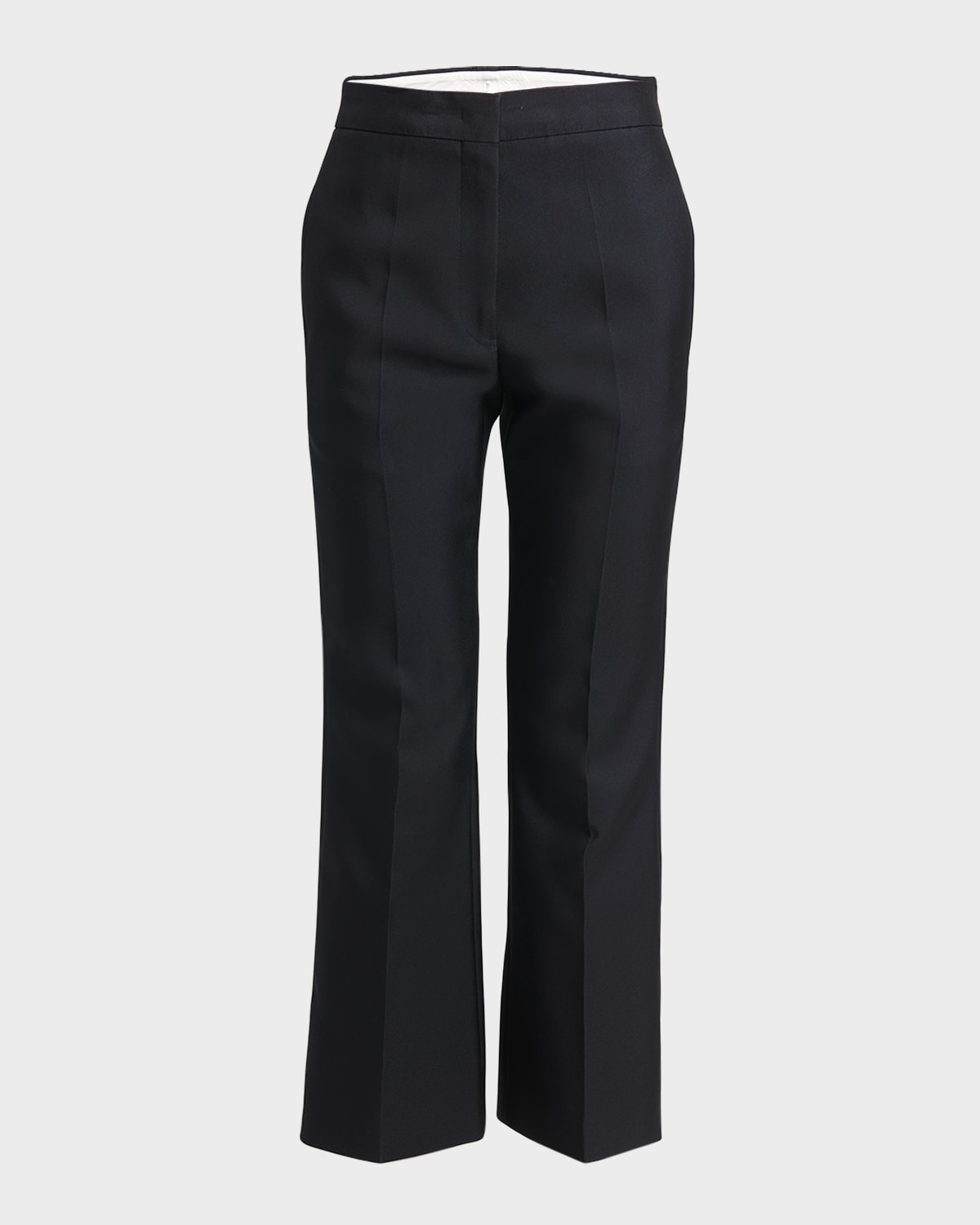 Shop Jil Sander Mid-rise Straight-leg Ankle Trousers In Navy