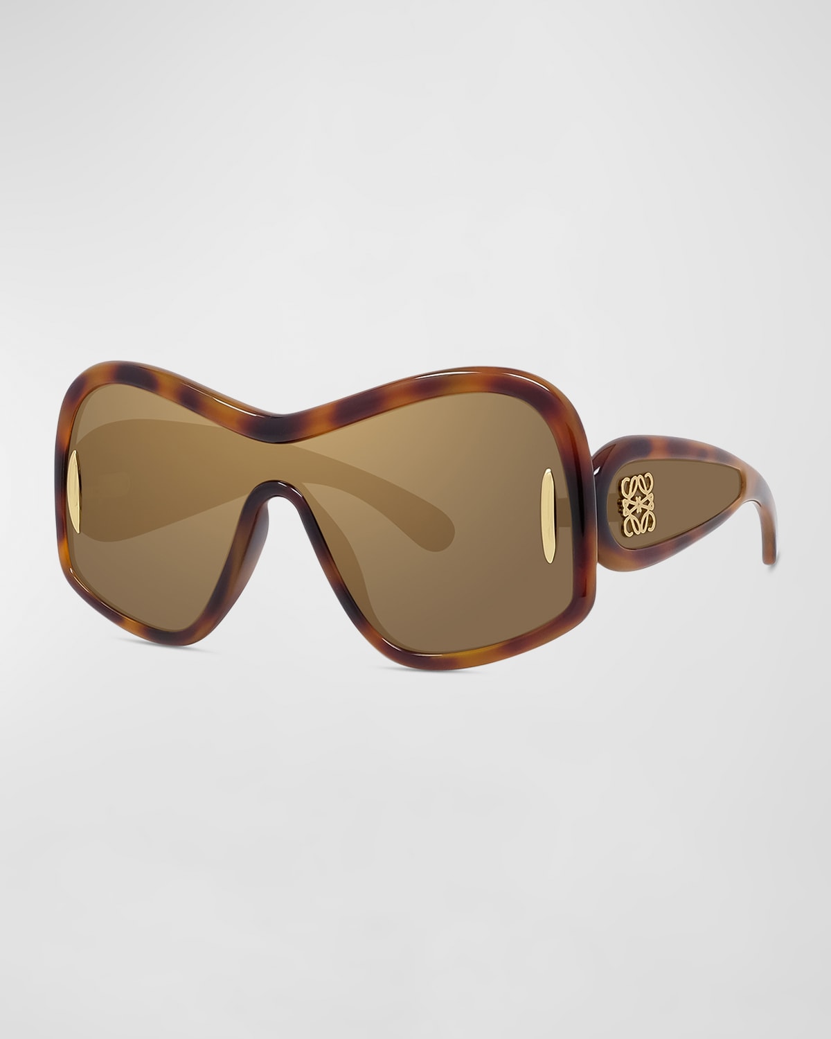 Loewe Anagram Mirrored Acetate Shield Sunglasses In Dhavbrnmr